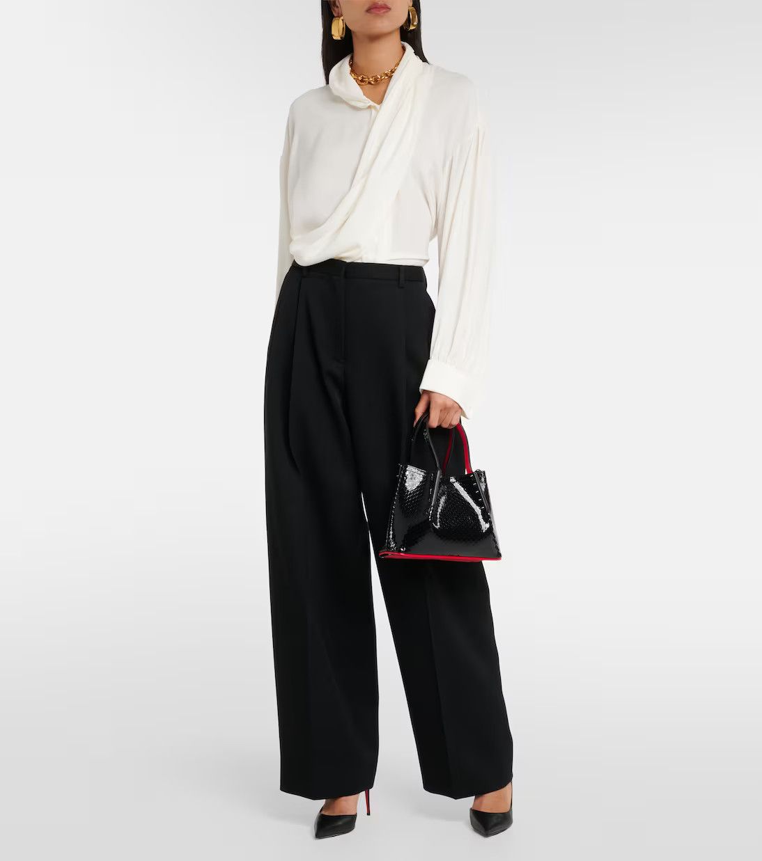 Christian Louboutin o1s1wg111124 Size: OS / Patent Leather Tote Bag in Black Size ONE SIZE - 5 Thumbnail