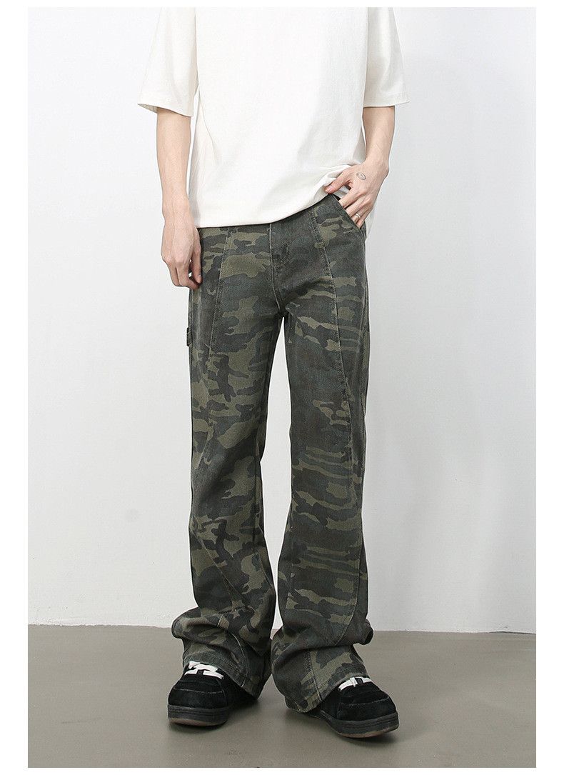 Japanese Brand × Jean Men's American retro high street camouflage flared jeans Size US 32 / EU 48 - 3 Thumbnail