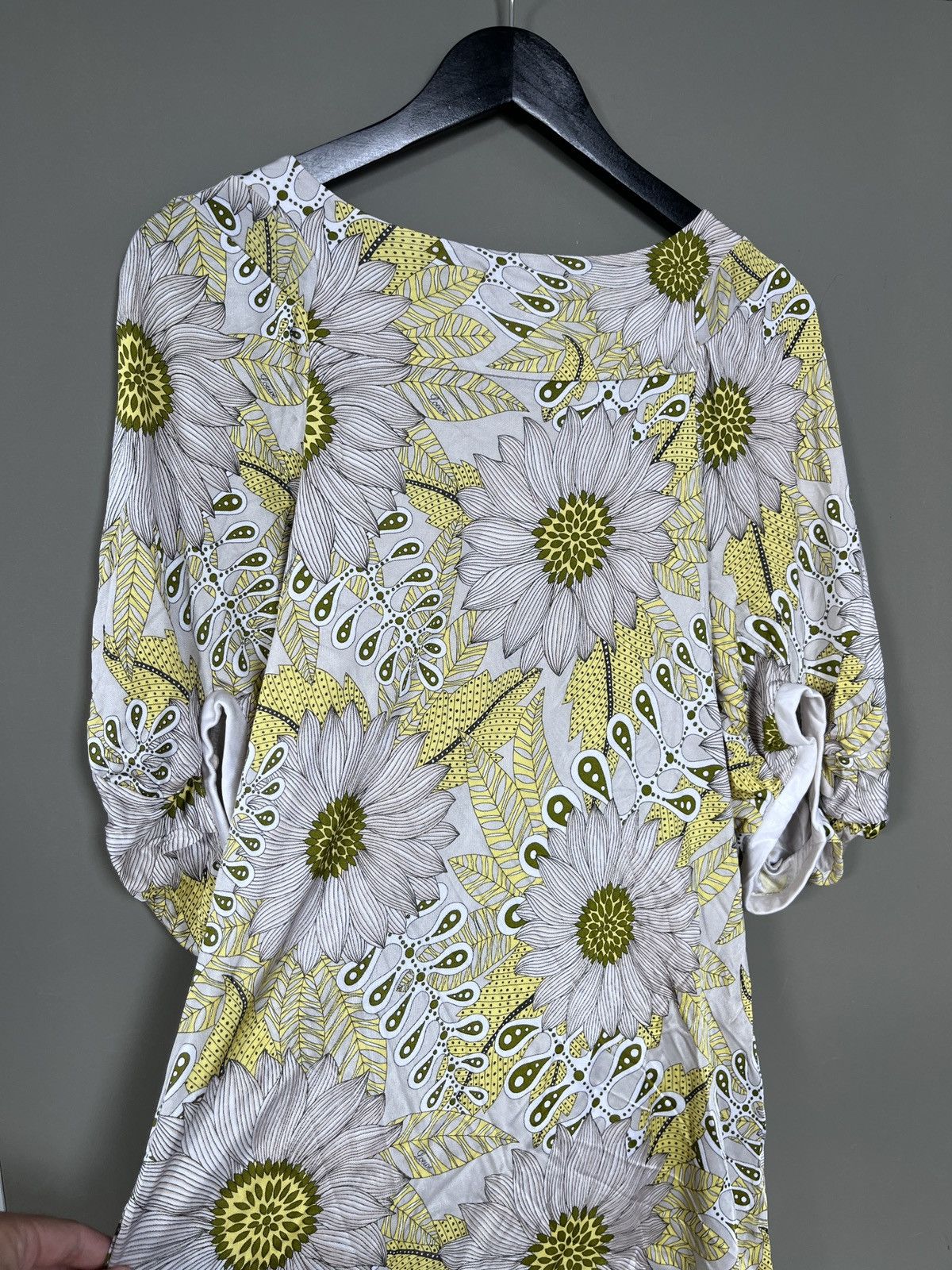 Loewe 90's Loewe Floral Viscose Short Dress Blouse Size L / US 10 / IT 46 - 17 Thumbnail