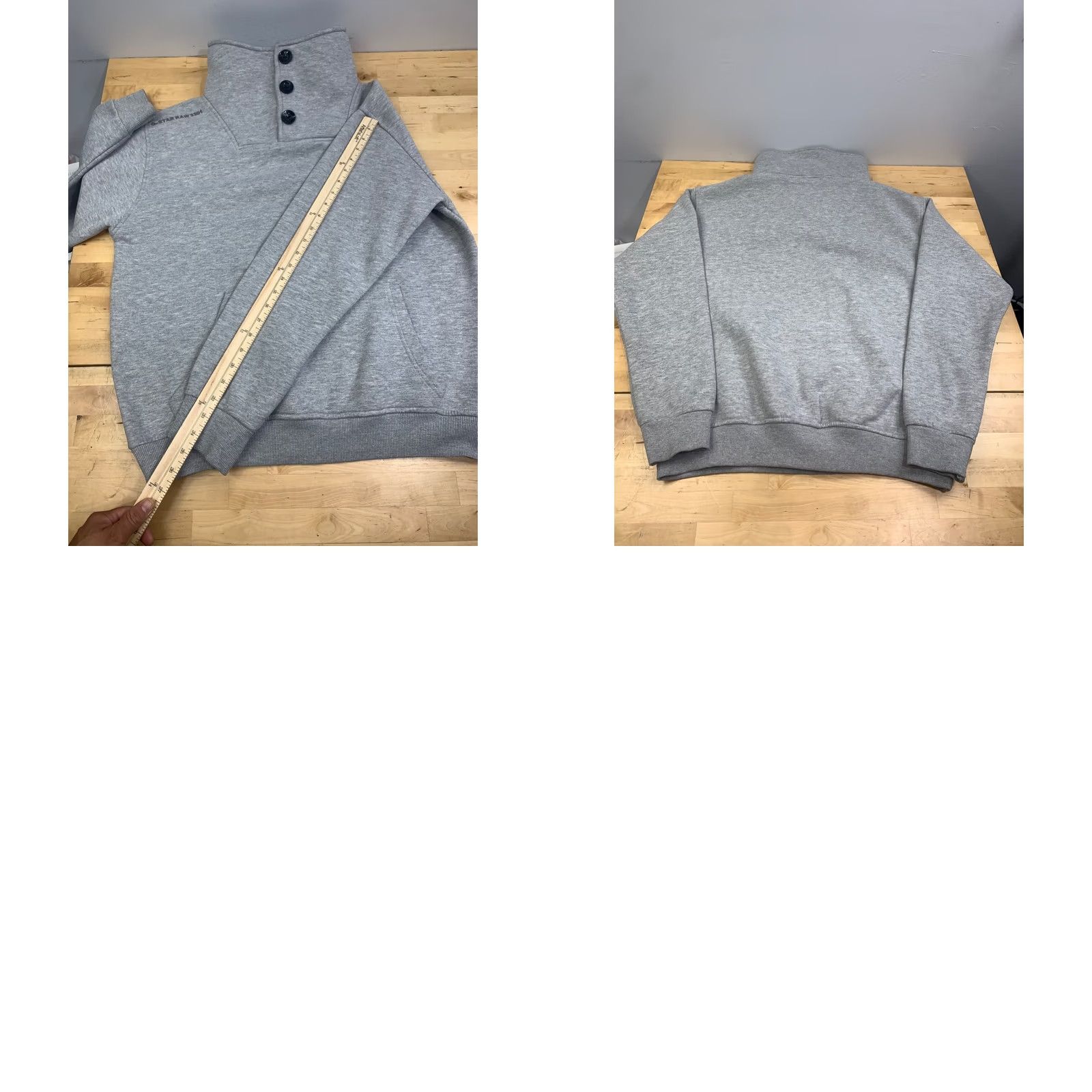 Vintage G Star Raw 3301 Mock Neck Sweatshirt Men XL Gray Pullover Size US XL / EU 56 / 4 - 8 Thumbnail