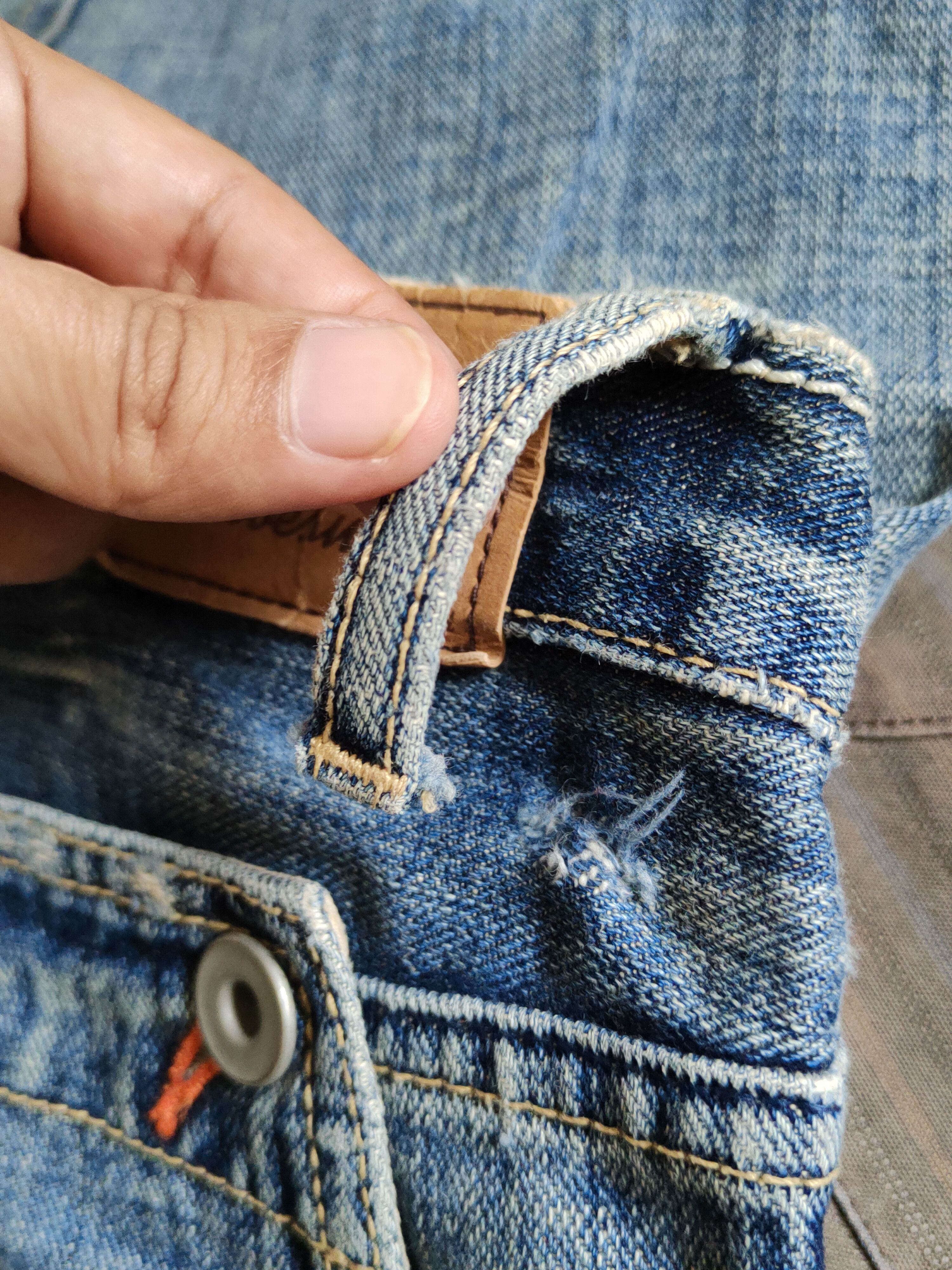 Japanese Brand DL Cubesugar Blue Faded Multipocket Denim jeans pants #S1478 Size US 31 - 6 Thumbnail