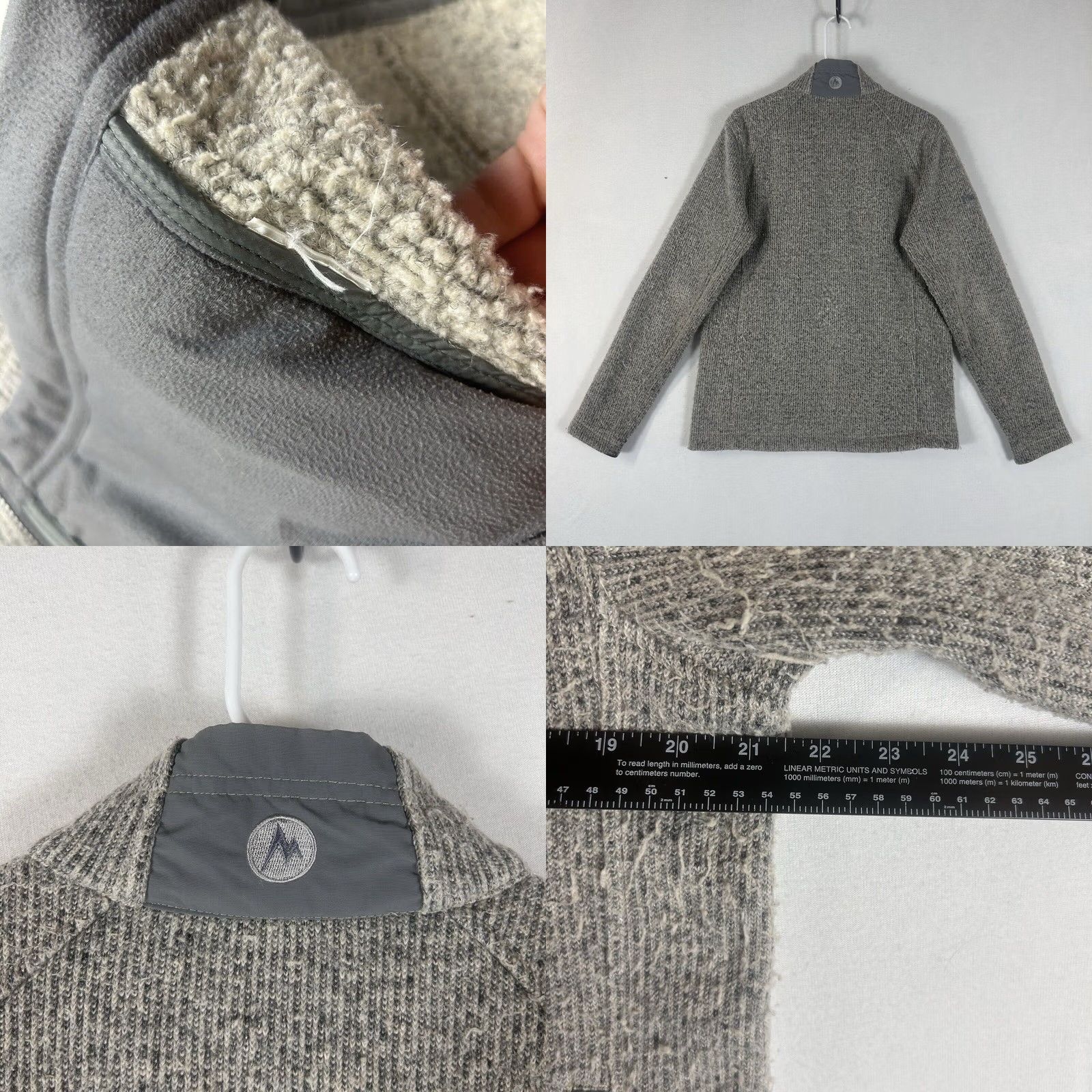 Marmot Marmot Full Zip Pullover Mens Medium Gray Outdoor Hiking Casual Pockets Size US M / EU 48-50 / 2 - 8 Thumbnail