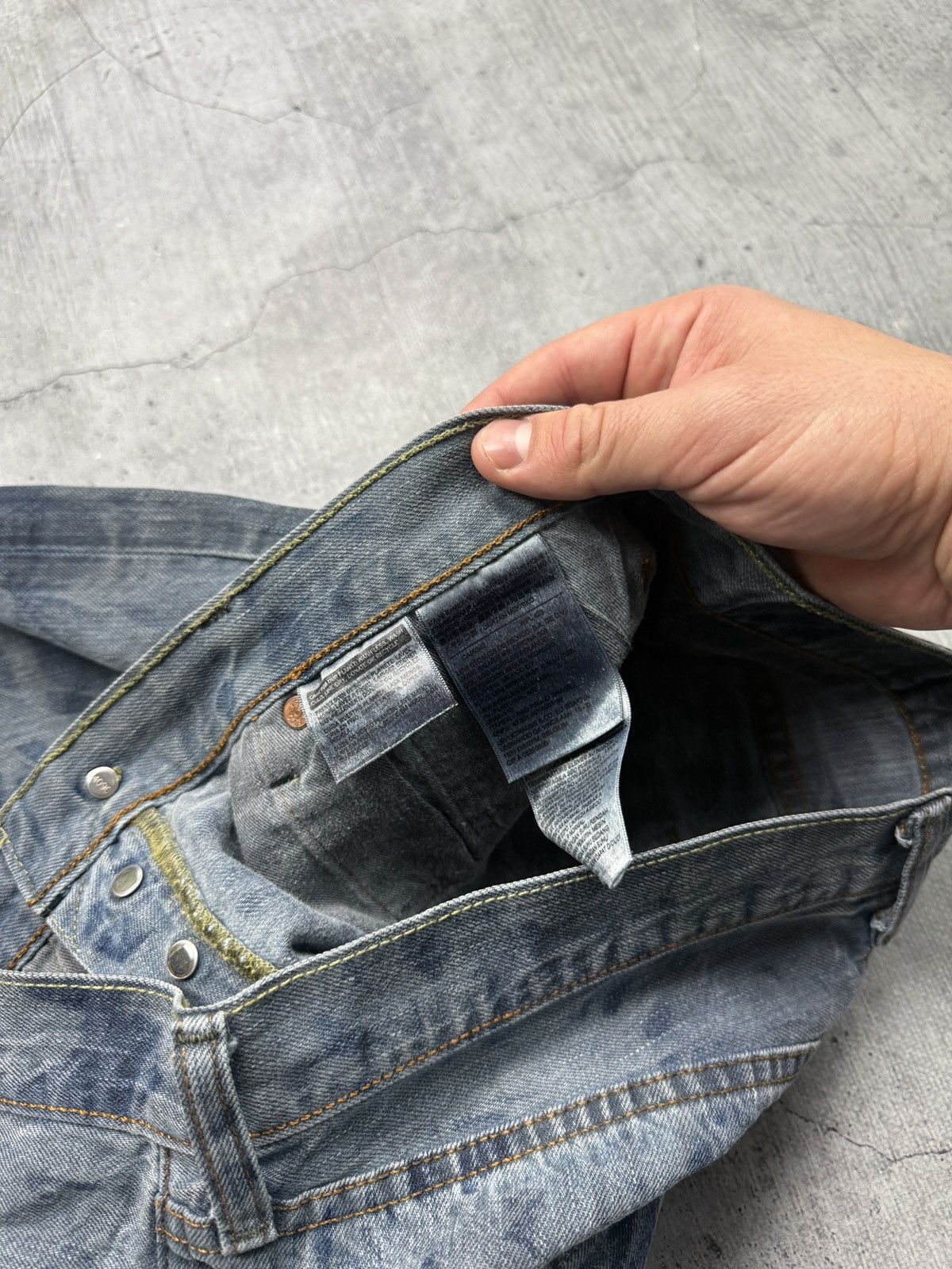 Japanese Brand Jeans Vintage Levi’s Faded distressed y2k pants Size US 31 - 11 Thumbnail
