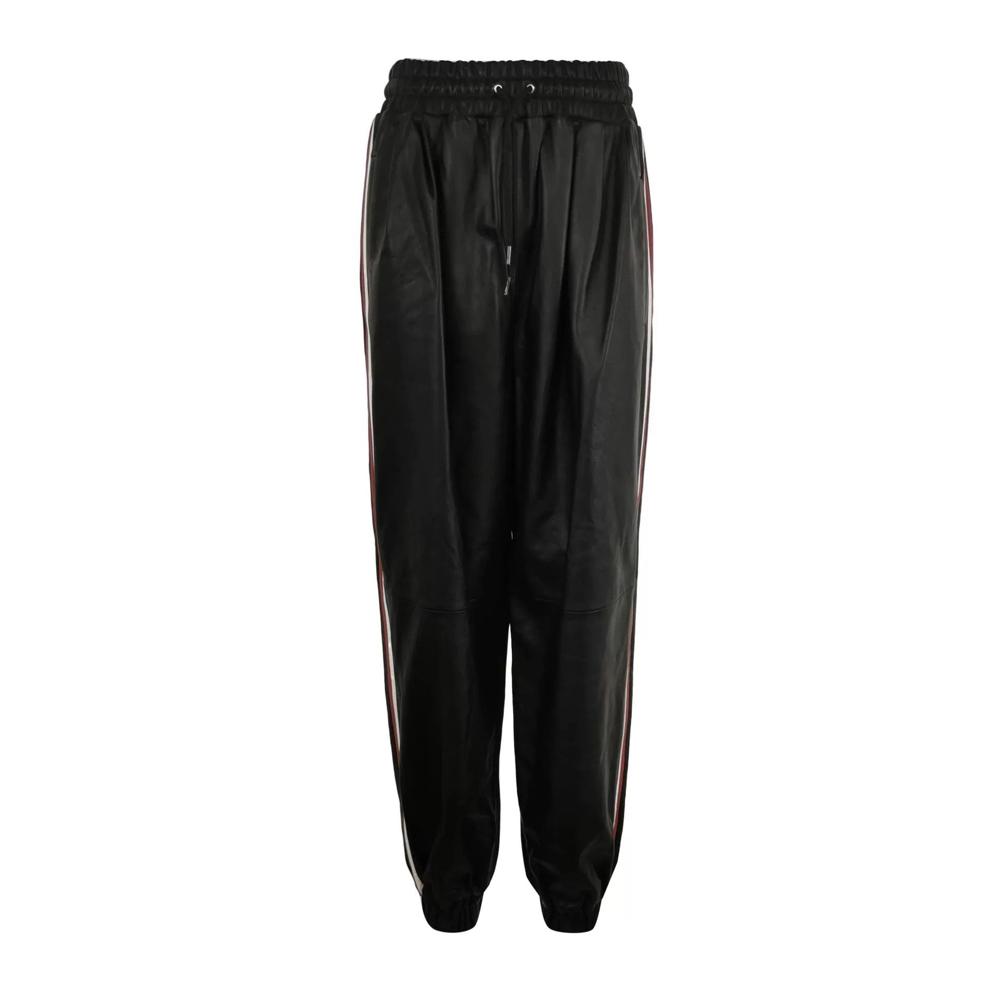 Miu Miu miu miu leather casual pants with stripes Size US 38 / EU 54 - 1 Thumbnail