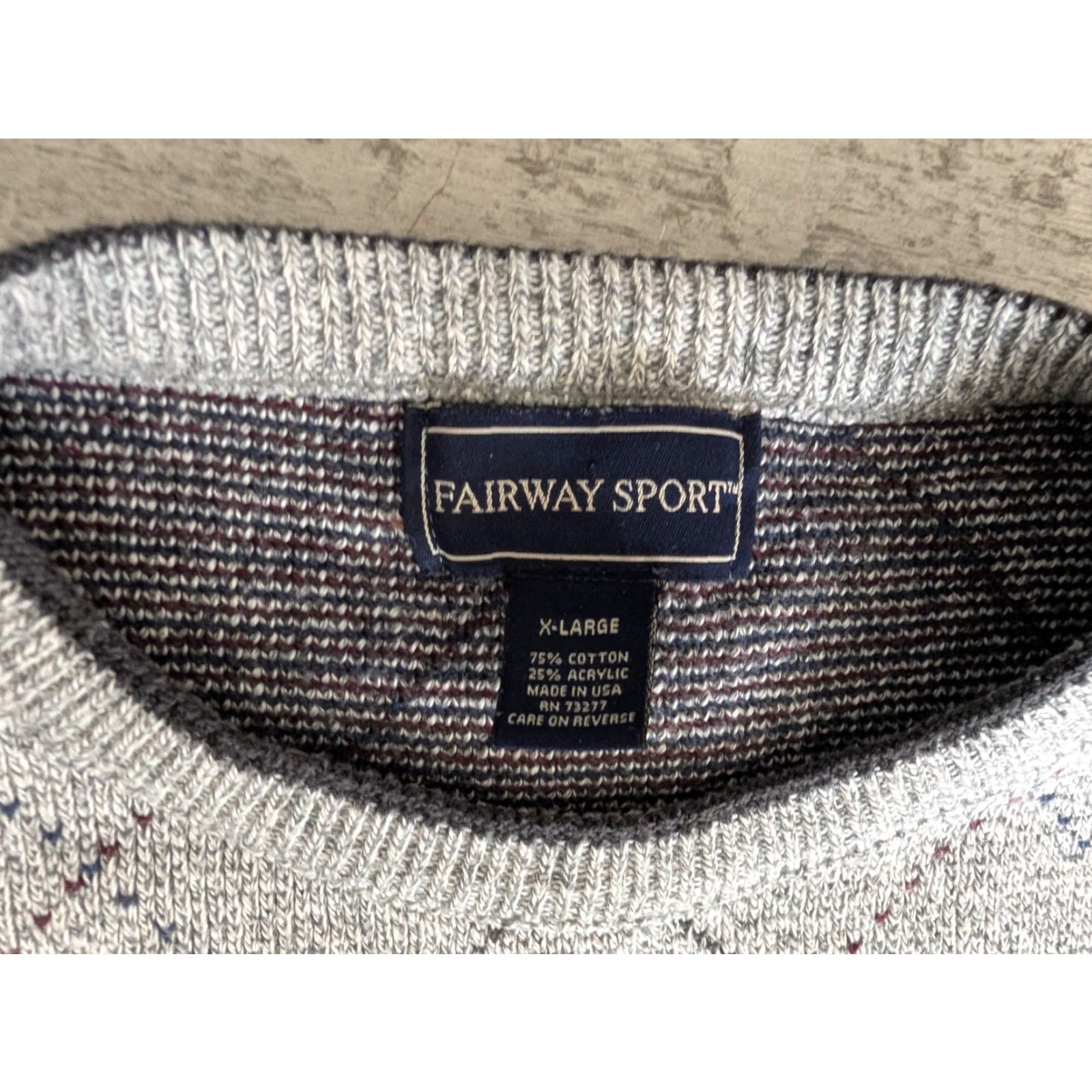 Vintage VINTAGE Fairway Sport Argyle Sweater Mens XL Crew Neck Golf USA Made Gray Knit Pullover Size US XL / EU 56 / 4 - 6 Thumbnail