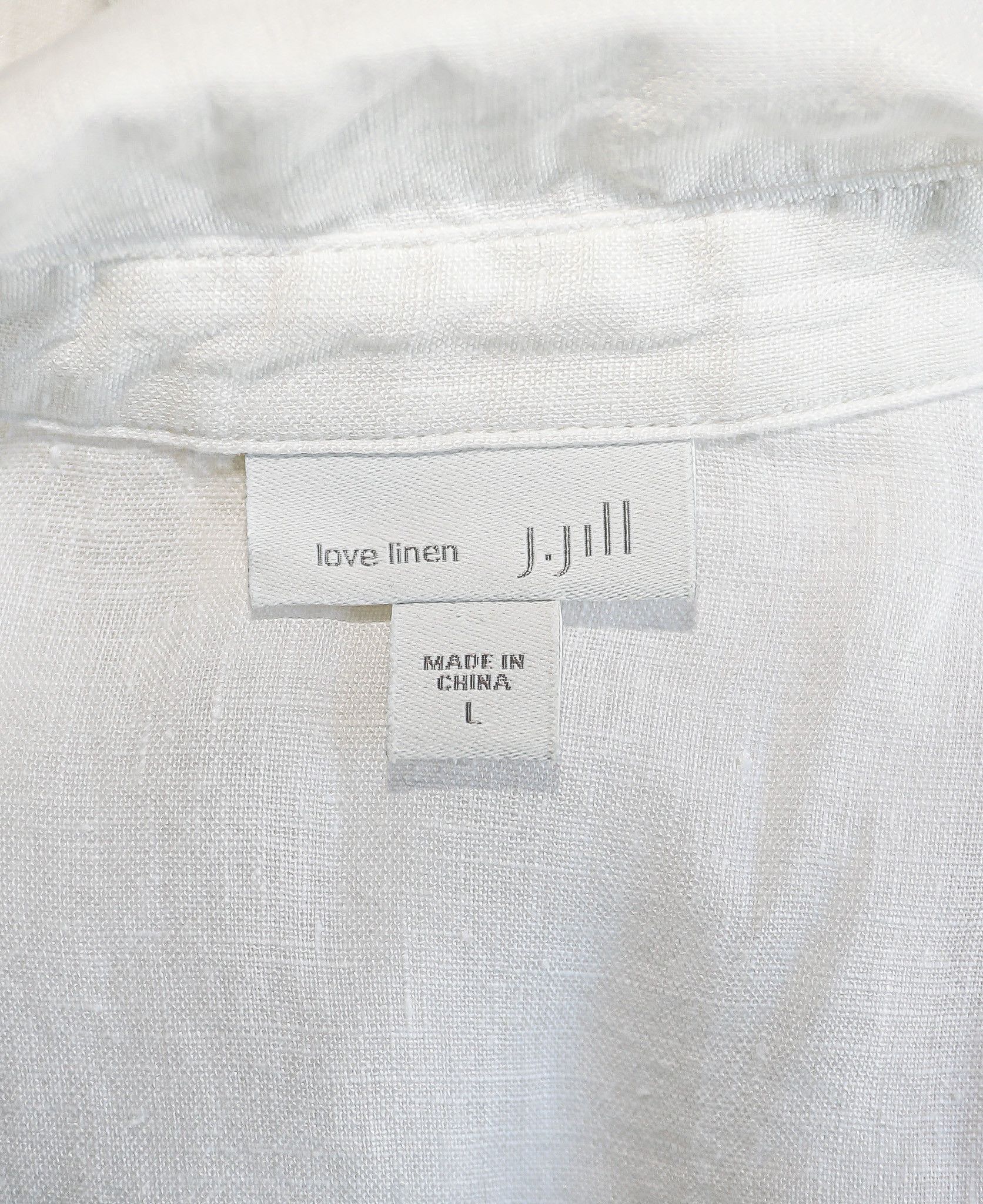 Vintage White Linen Button Down Shirt Beach Coverup Dress Casual Top Size L / US 10 / IT 46 - 3 Thumbnail