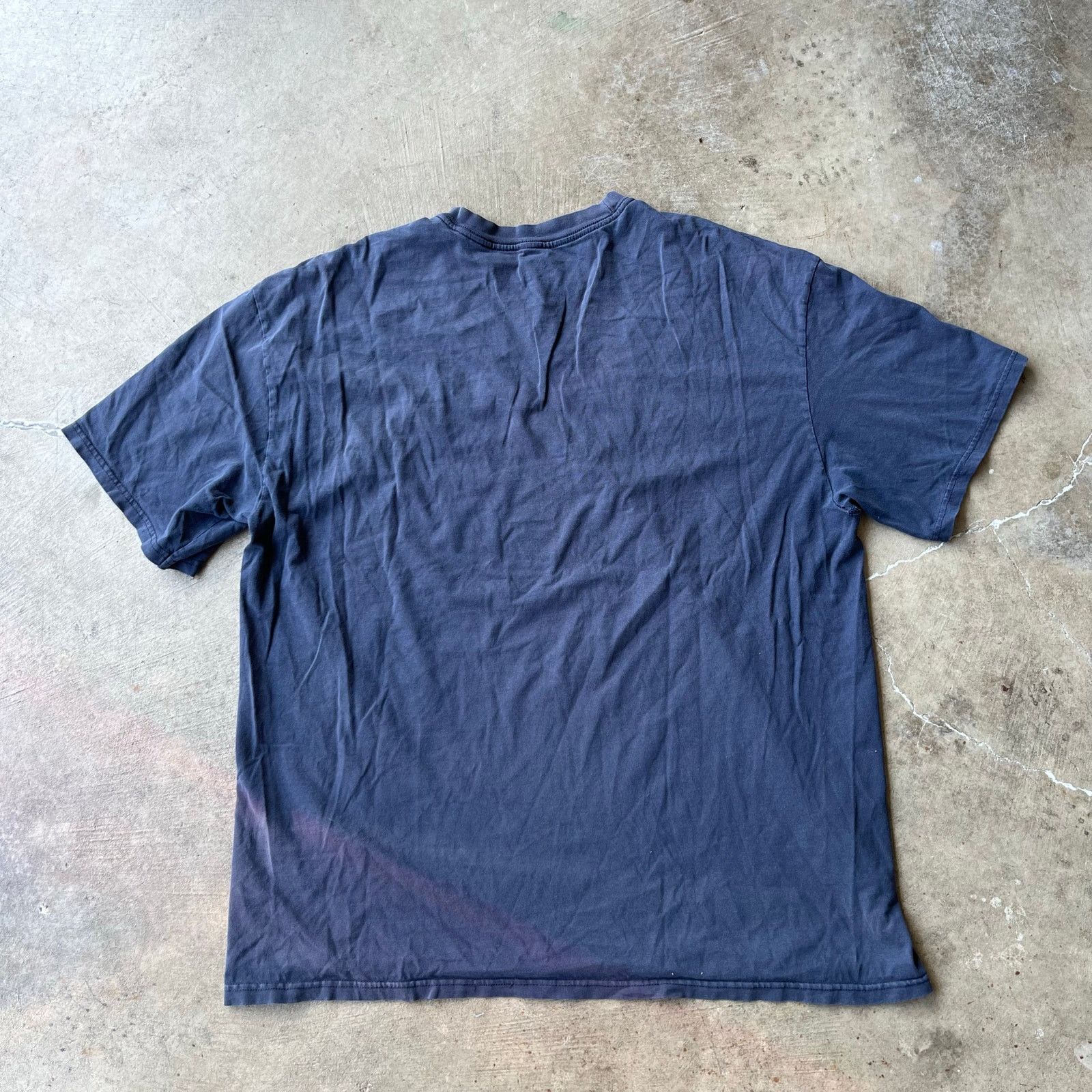 Vintage ADIDAS 3 STRIPE LOGO SPELLOUT BLANK SHIRT NAVY XL 00S Y2K Size US XL / EU 56 / 4 - 3 Thumbnail