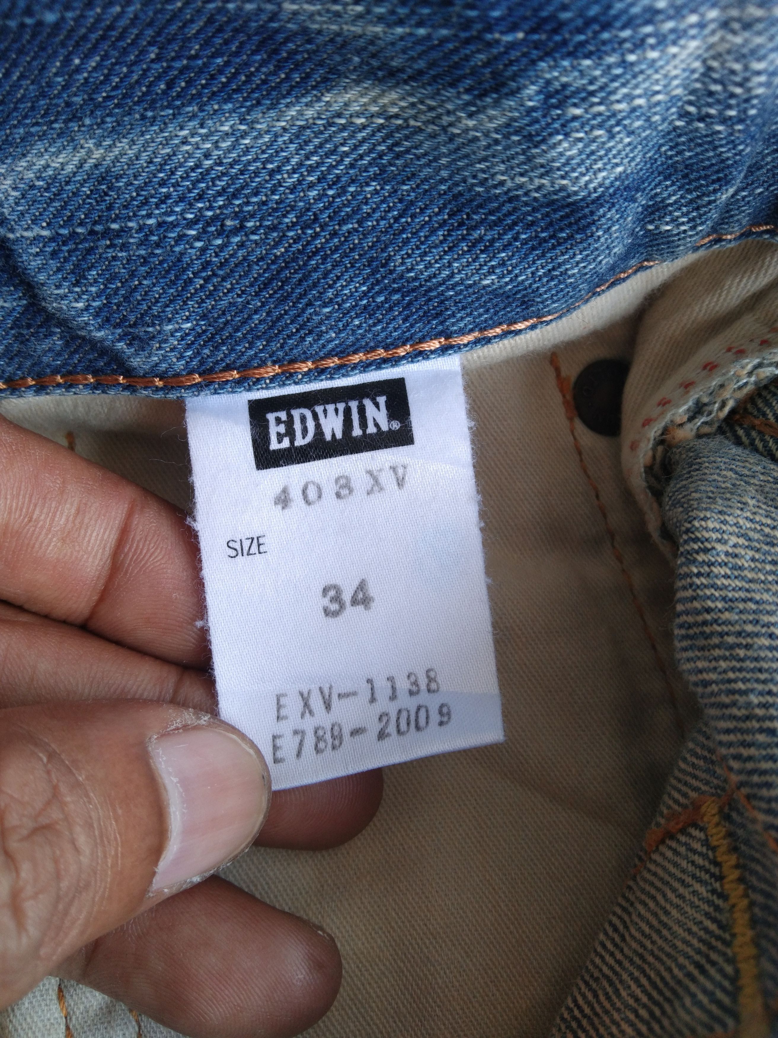Edwin Vintage Japanese Brand Edwin Distressed Jeans 34x32 Size US 34 / EU 50 - 11 Thumbnail