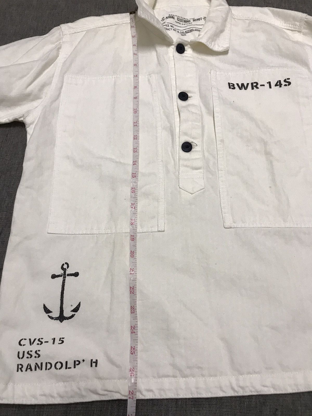 Naval Clothing Factory Naval clothing Depot Reproduction Vintage Tees Size US M / EU 48-50 / 2 - 11 Thumbnail