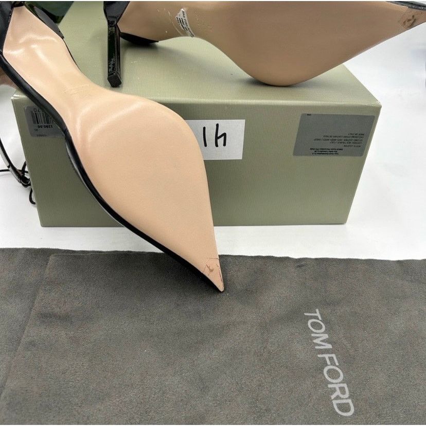 Tom Ford Tom Ford Black Patent Leather ankle tie 105mm pumps size 41 Size US 11 / IT 41 - 9 Thumbnail