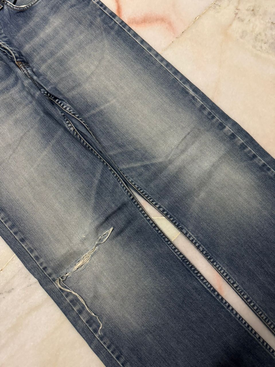 H&M 💥Grunge💥Vintage H&M Logg Mudwash Insane Distressed Denim Size US 31 - 7 Thumbnail
