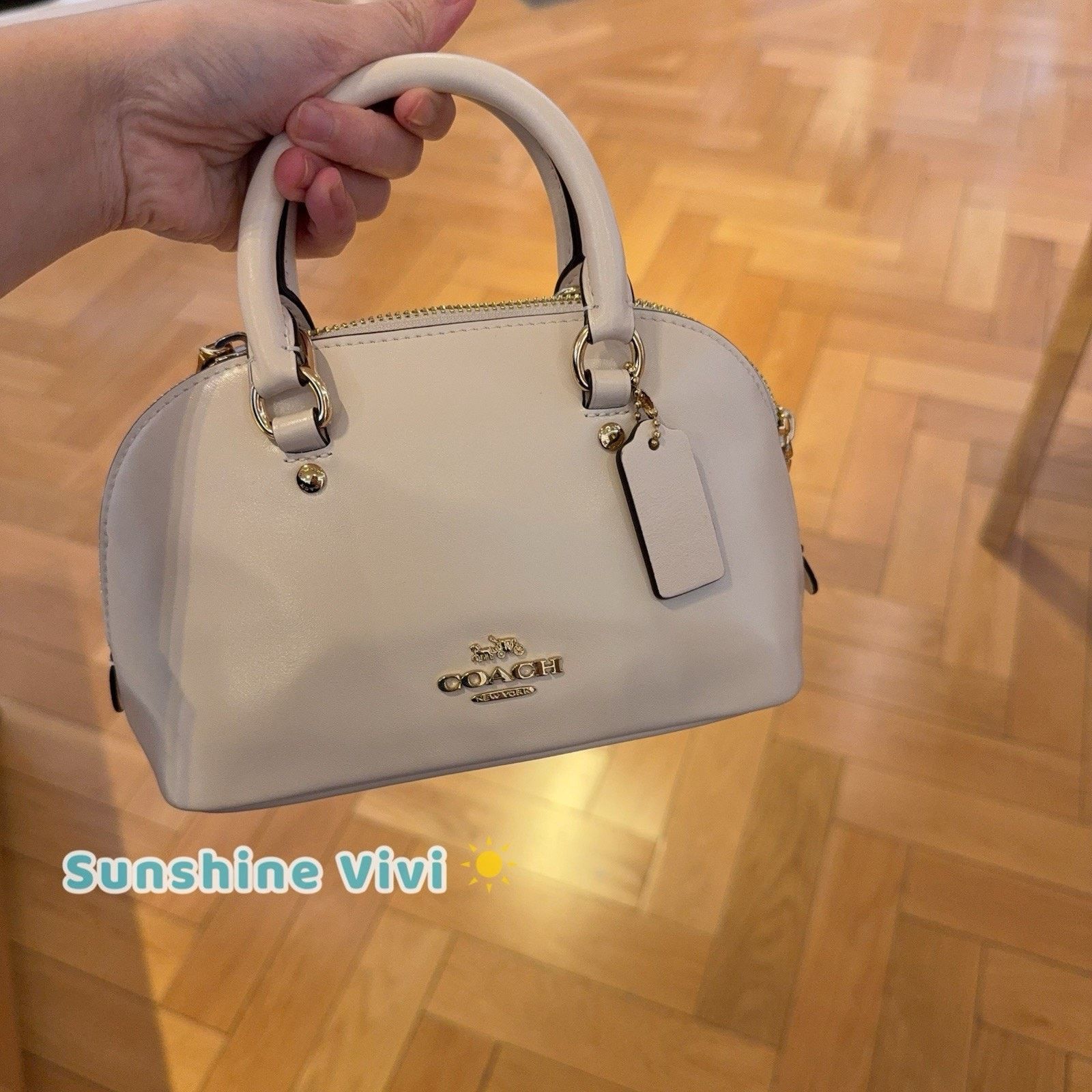 Coach NWT Coach Lala Mini Satchel Bag CEA01 Gold/Chalk leather Size ONE SIZE - 2 Thumbnail