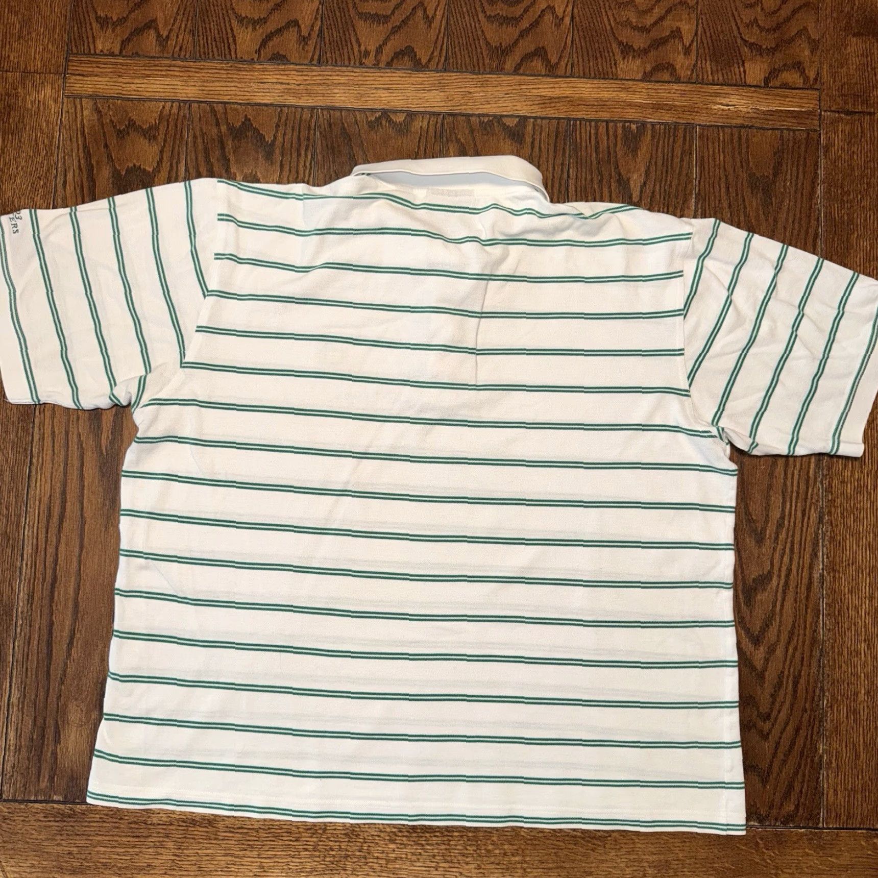 Vintage Masters Collection Polo Shirt Men’s XL 2013 Golf Logo White Green Striped Polo Shirt Men’s XL 2013 Golf Logo White Green Striped Size US XL / EU 56 / 4 - 5 Thumbnail