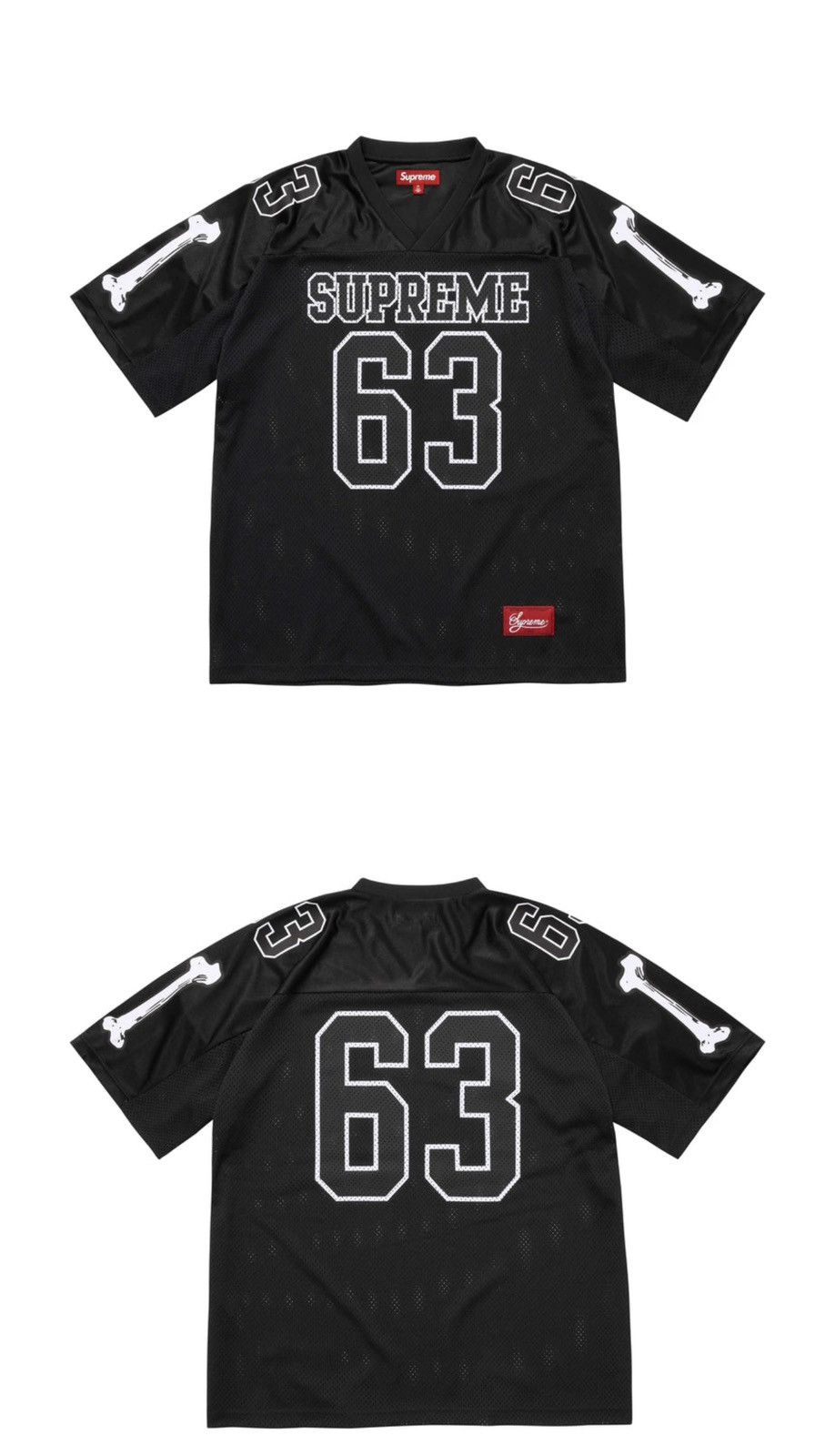 Supreme Bones Football Jersey Black L 新品 Supreme】Bones Football Jersey Black - 25FW (メッシュTee