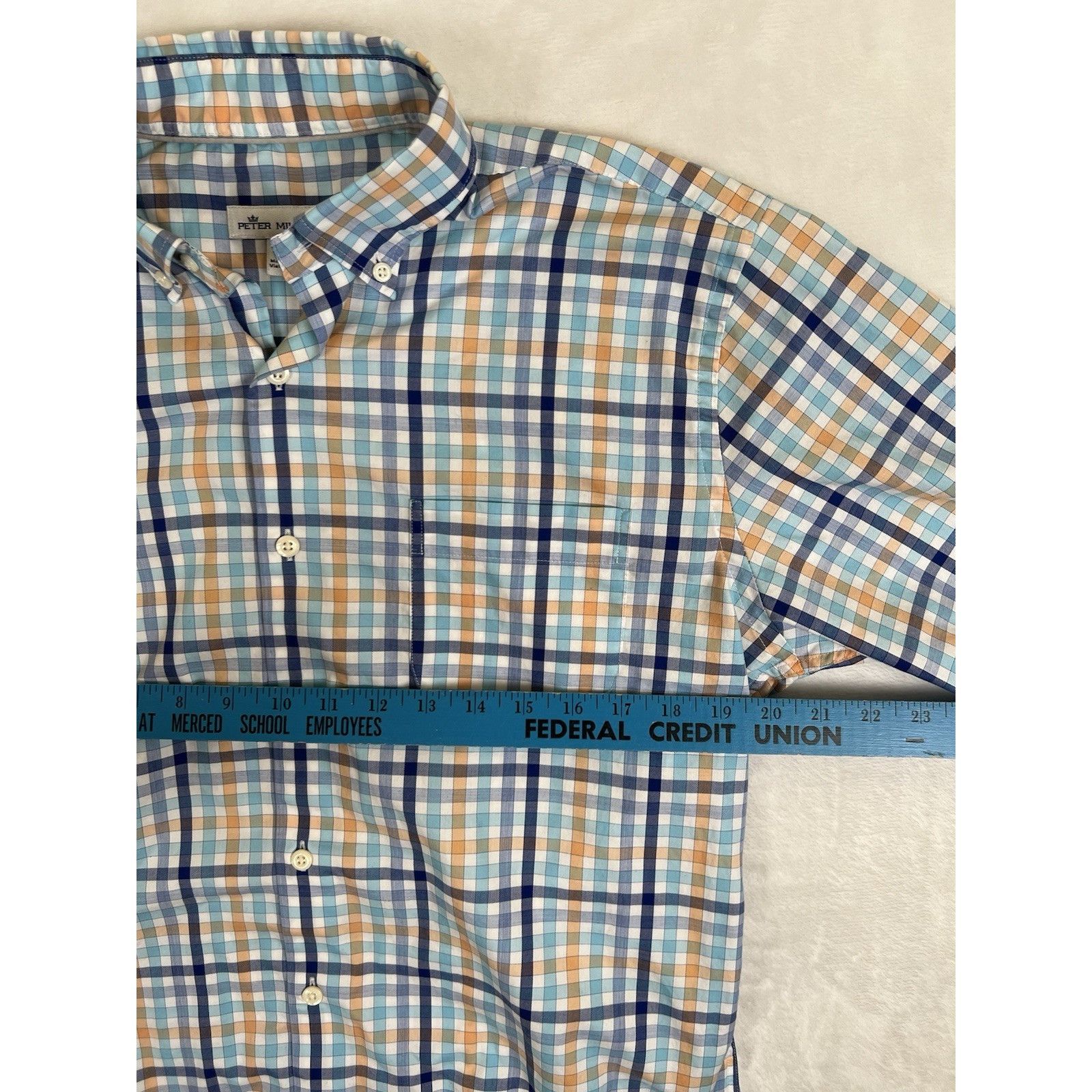 Peter Millar Peter Millar Short Sleeve Plaid Button Up Shirt Size Medium Size US M / EU 48-50 / 2 - 4 Thumbnail
