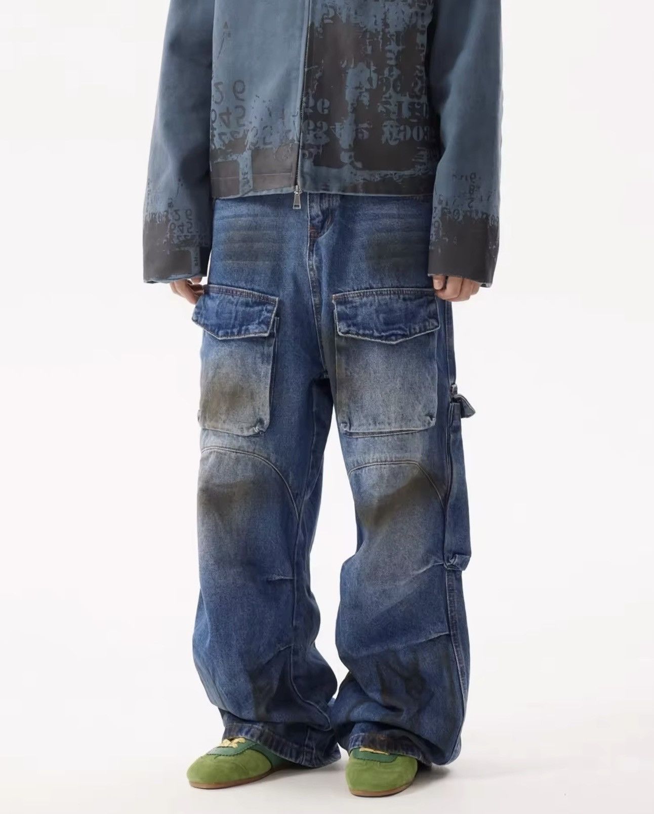 Dirty Dyed Multi Pocket Jeans