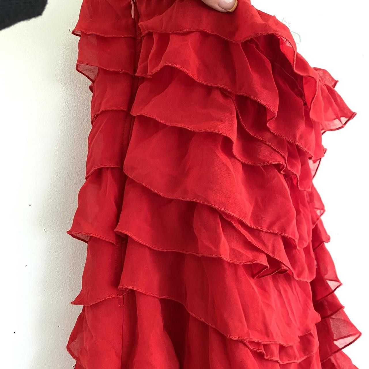 Guess VINTAGE GUESS MINI DRESS RUFFLED WOMENS SIZE 3 RED Size XS / US 0-2 / IT 36-38 - 6 Thumbnail
