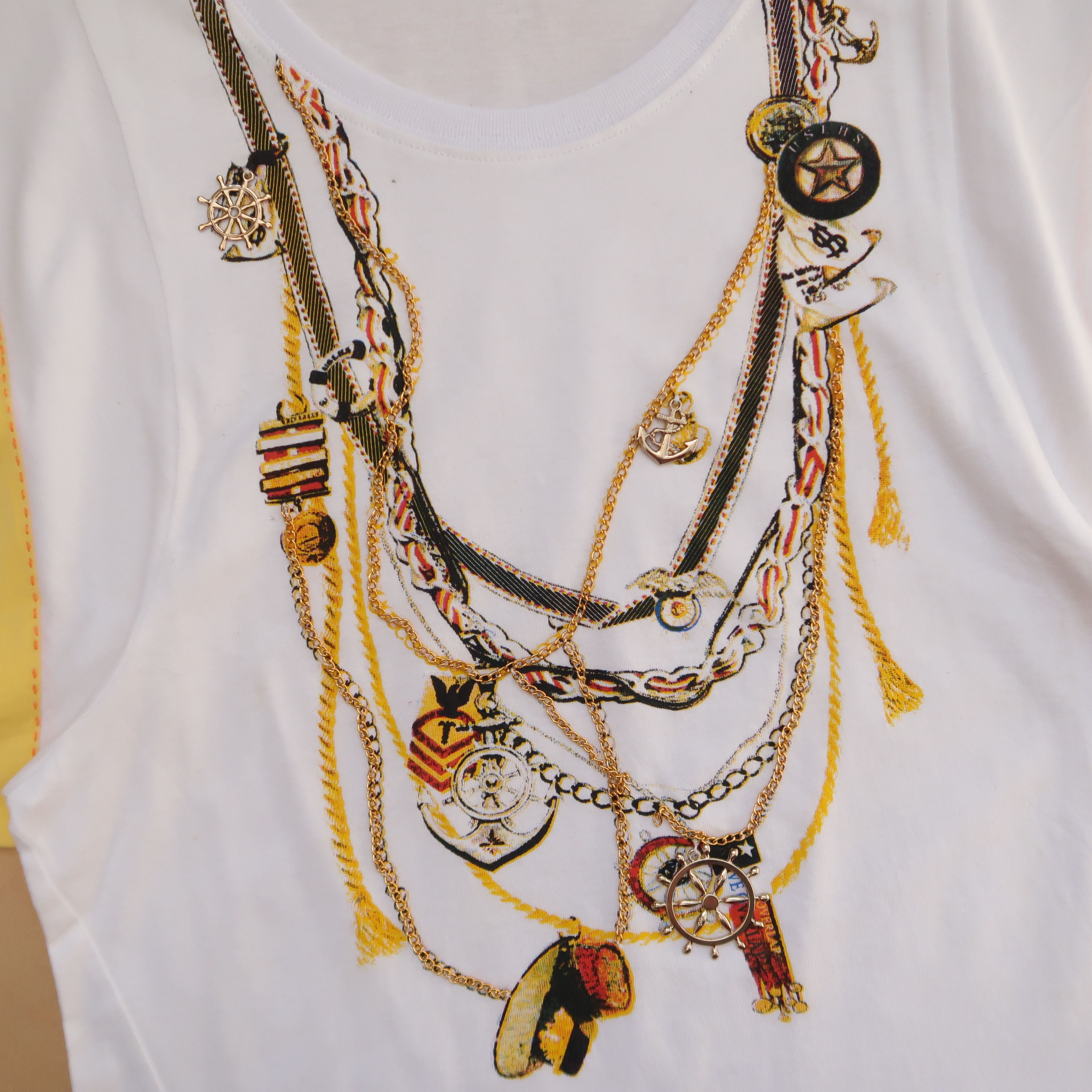Japanese Brand 1990s Vkei Style Ornament Necklace T-Shirt Size US M / EU 48-50 / 2 - 5 Thumbnail