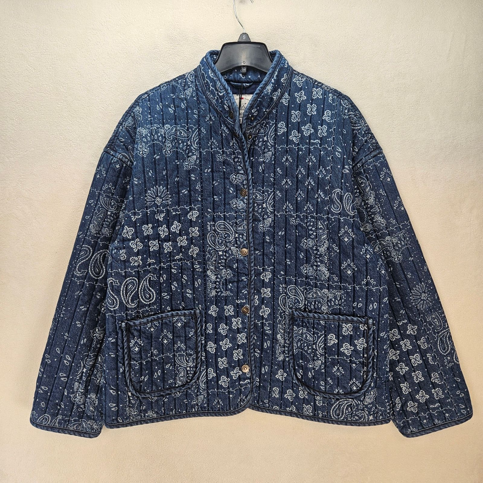 Levi's LEVI'S WOMEN'S XL LOTTIE LINER JACKET INDIGO BANDANA BLUE Size XL / US 12-14 / IT 48-50 - 1 Thumbnail