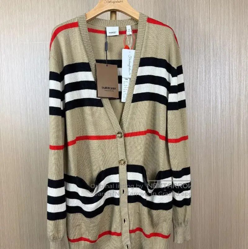 Burberry Burberry Colorful Wool Women's Cardigan. Size L / US 10 / IT 46 - 1 Thumbnail