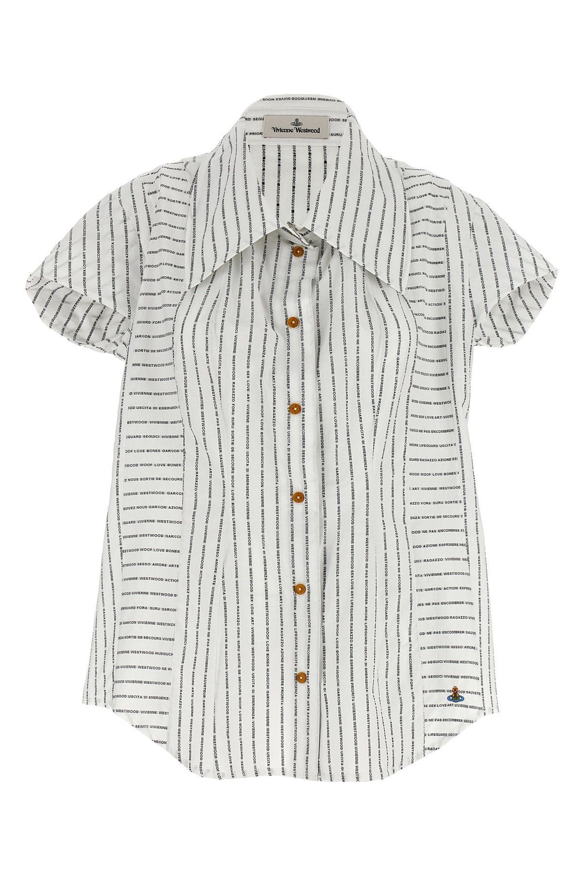 image of Vivienne Westwood 'twisted Bagatelle' Shirt in White/Black, Women's (Size Small)