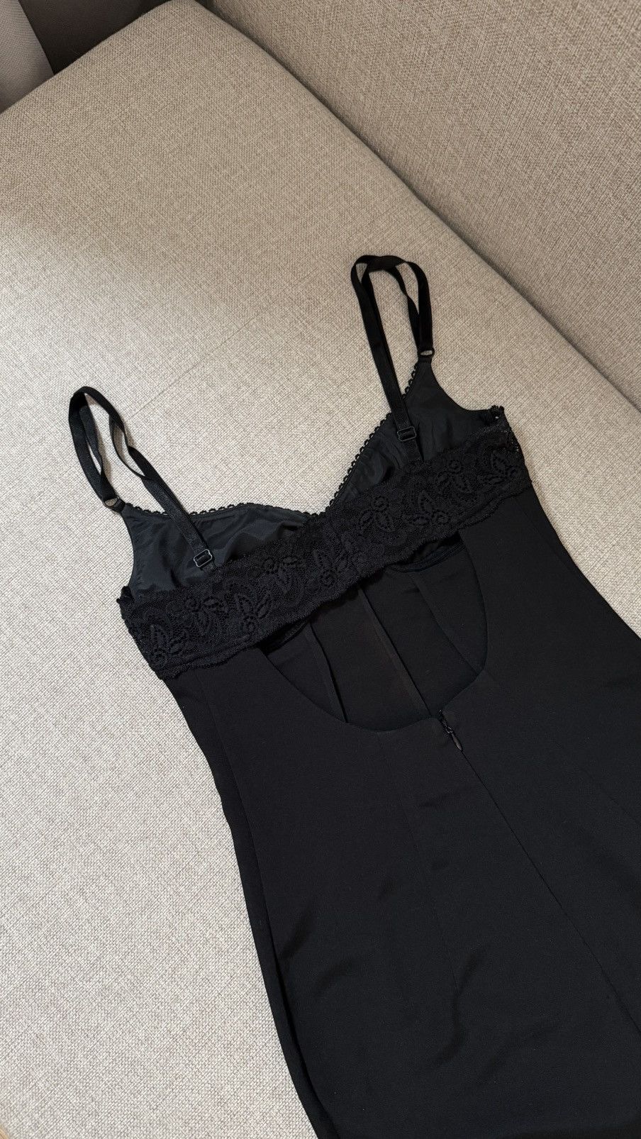 Dolce & Gabbana D&G Balck Lace Bottom Vintage Knee-Length Bodycon Dress IT42 Size M / US 6-8 / IT 42-44 - 9 Thumbnail
