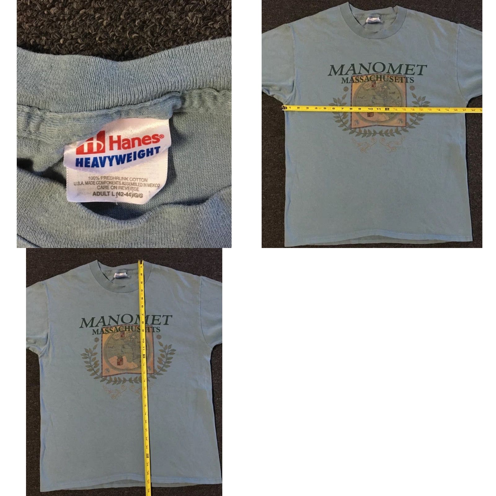 Sunflower VINTAGE Manomet Massachusetts Faded Shirt M Blue 90s Beach Grunge Surf Flower Logo T-Shirt Mens Size US M / EU 48-50 / 2 - 8 Thumbnail
