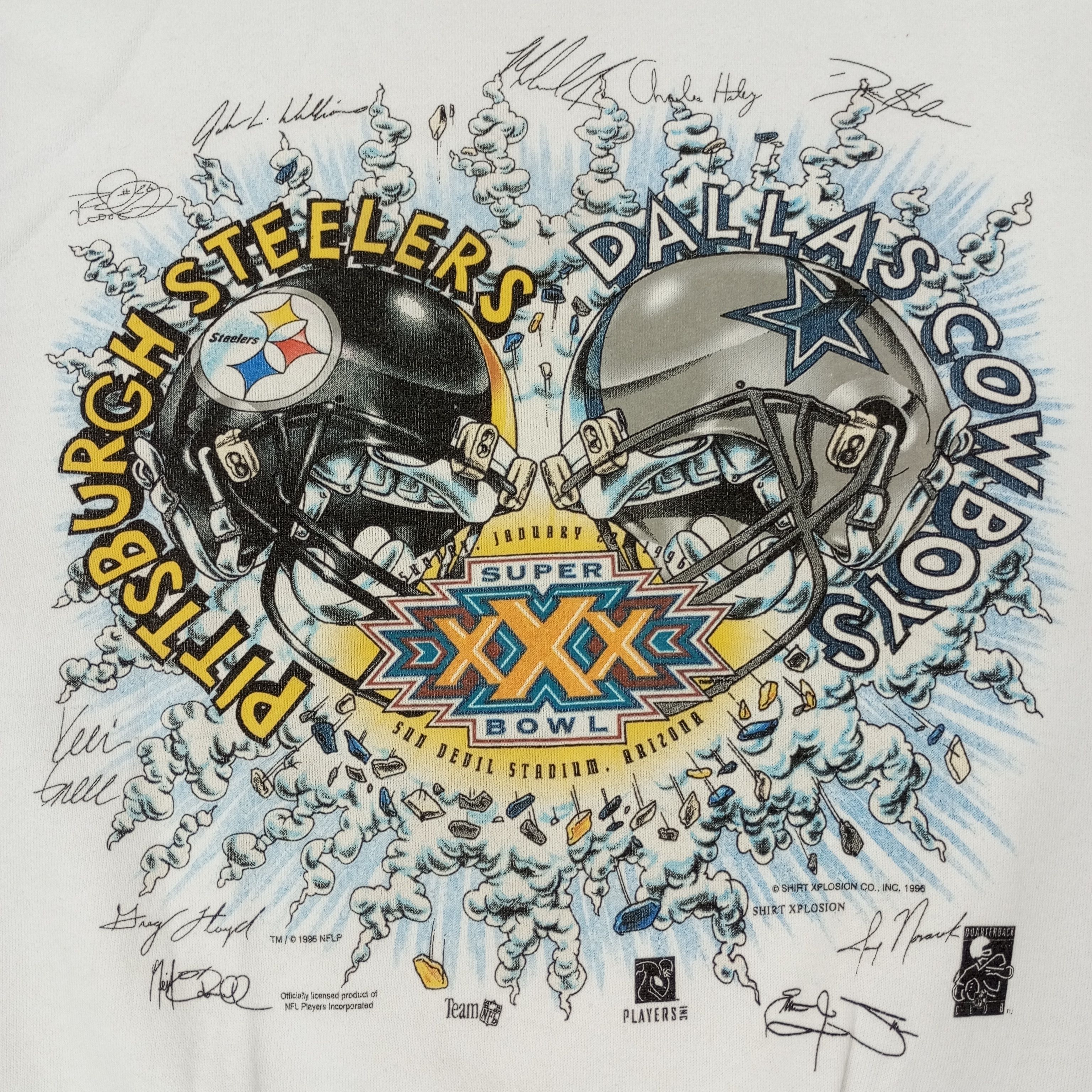 Vintage Pittsburgh Steelers Vs Dallas Cowboys NFL Sweatshirt c253n10 Size US L / EU 52-54 / 3 - 2 Thumbnail