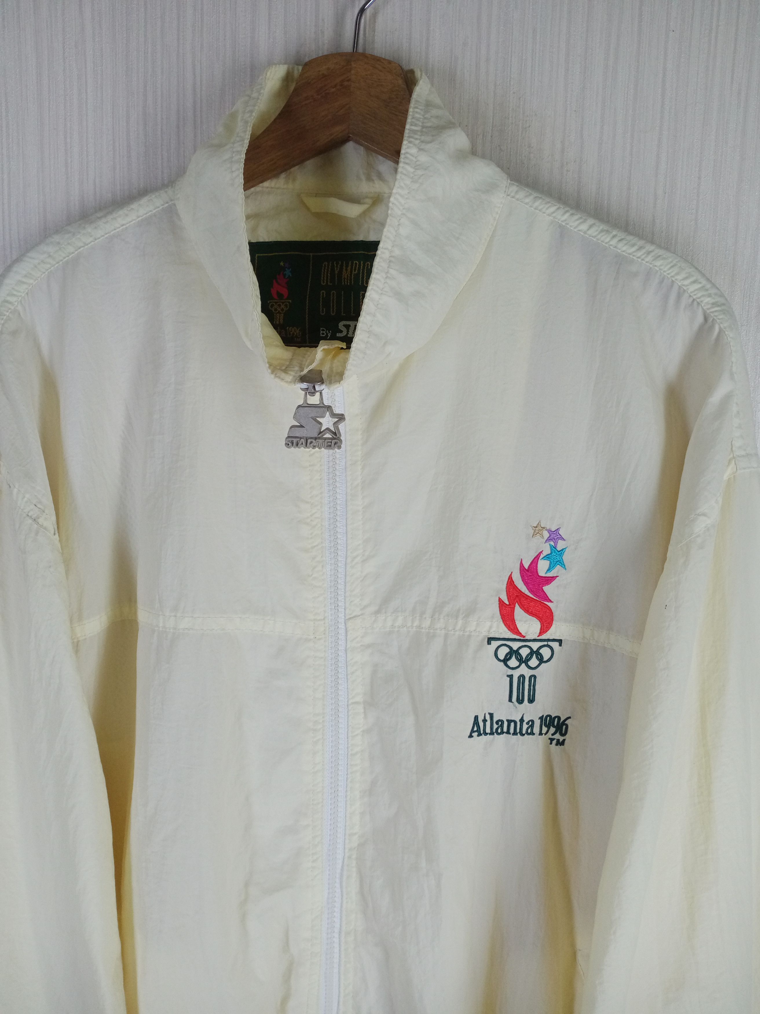 USA Olympics Rare Vintage Starter Olympic Atlanta 1996 Windbreaker Jacket Size US XL / EU 56 / 4 - 4 Thumbnail