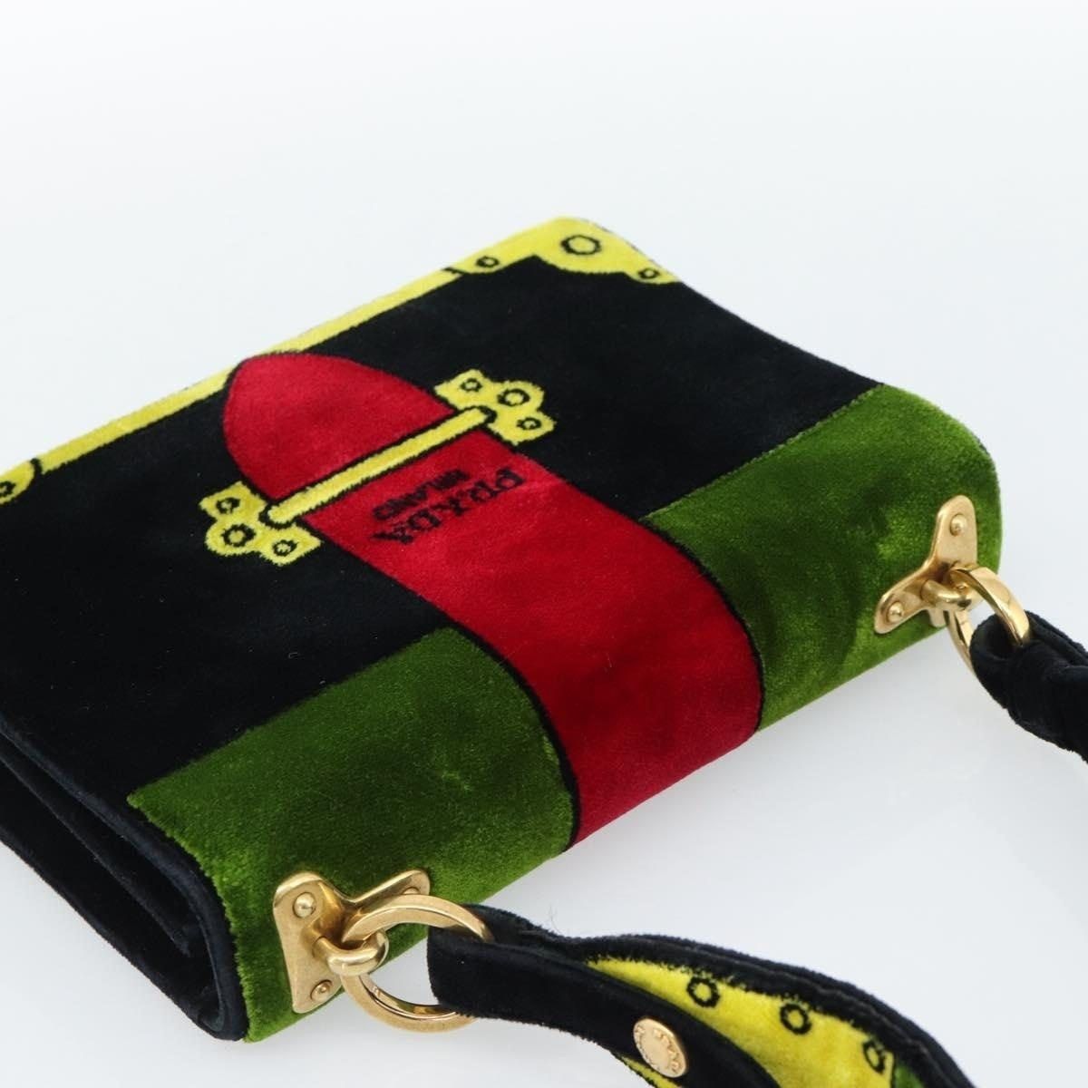 Prada Prada Galleria Velour Shoulder Bag Multicolor Size ONE SIZE - 10 Thumbnail