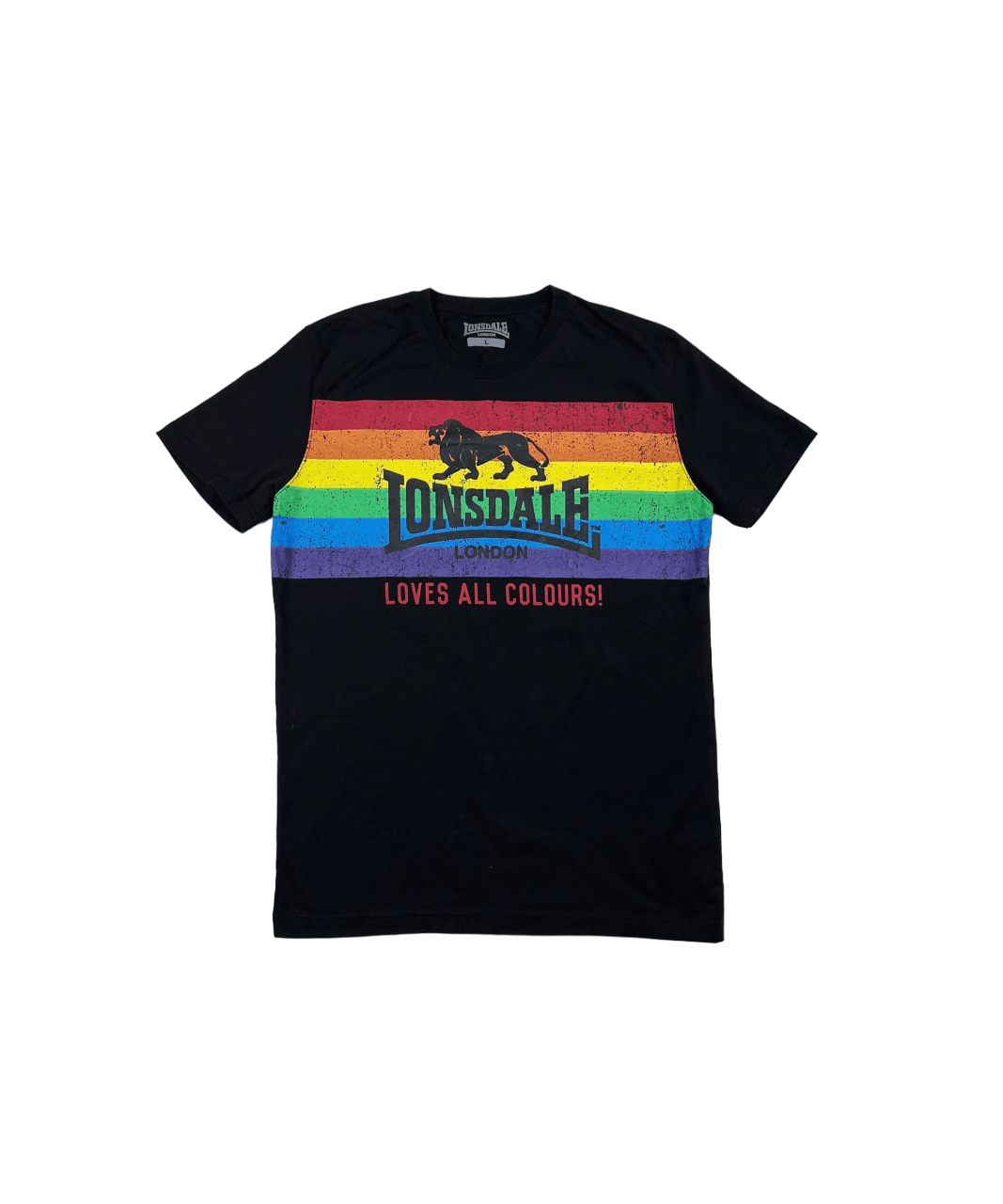 image of Lonsdale T-Shirt L in Black, Men's (Size Large)