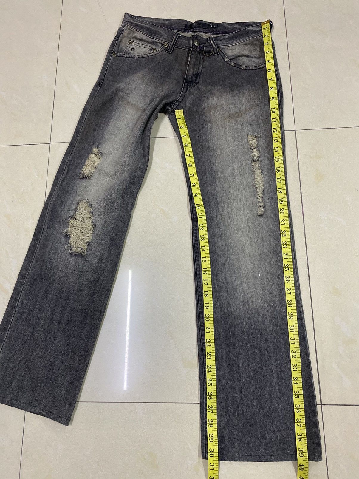 If Six Was Nine × Japanese Brand × Le Grande Bleu (L.G.B.) Grail🔥Japanese Brand Midas Distressed Ripped Flared Denim Size US 30 / EU 46 - 16 Thumbnail