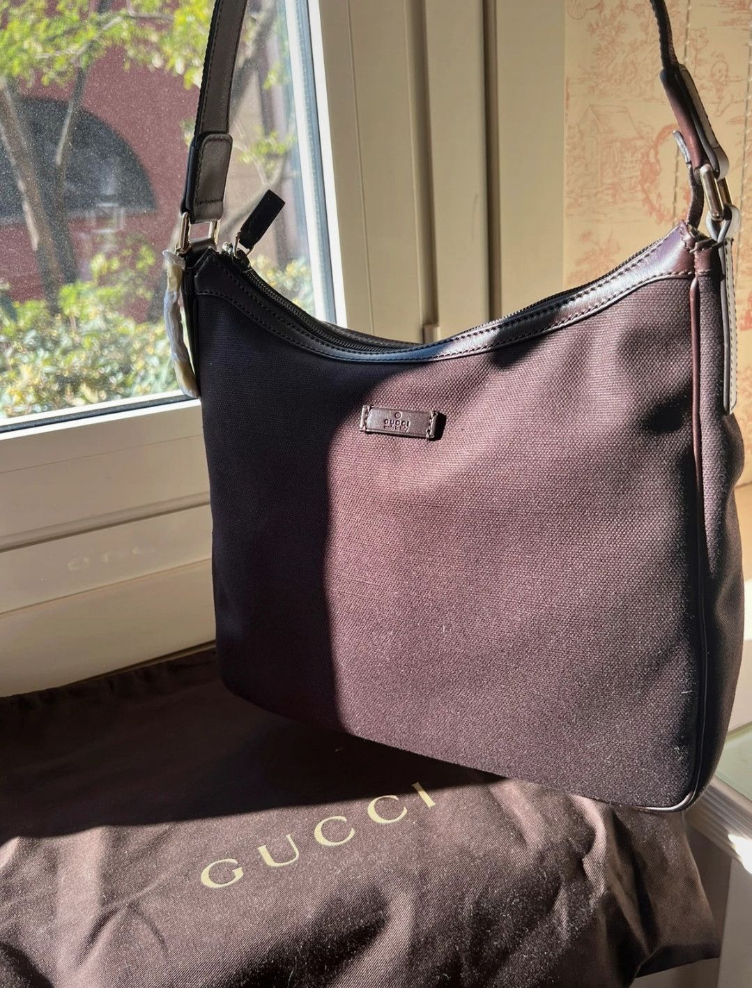 Gucci Gucci shoulder bag in brown canvas Size ONE SIZE - 1 Thumbnail