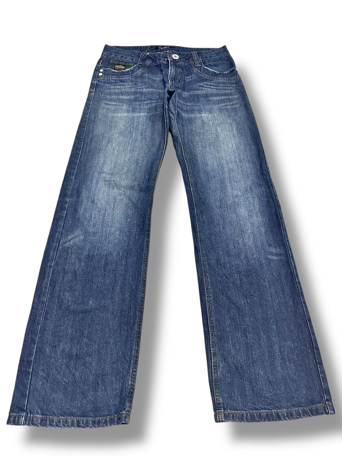 Japanese Brand × Le Grande Bleu (L.G.B.) Kissmark Distressed Jeans With Wideleg and Faded Wash Size US 32 / EU 48 - 1 Thumbnail