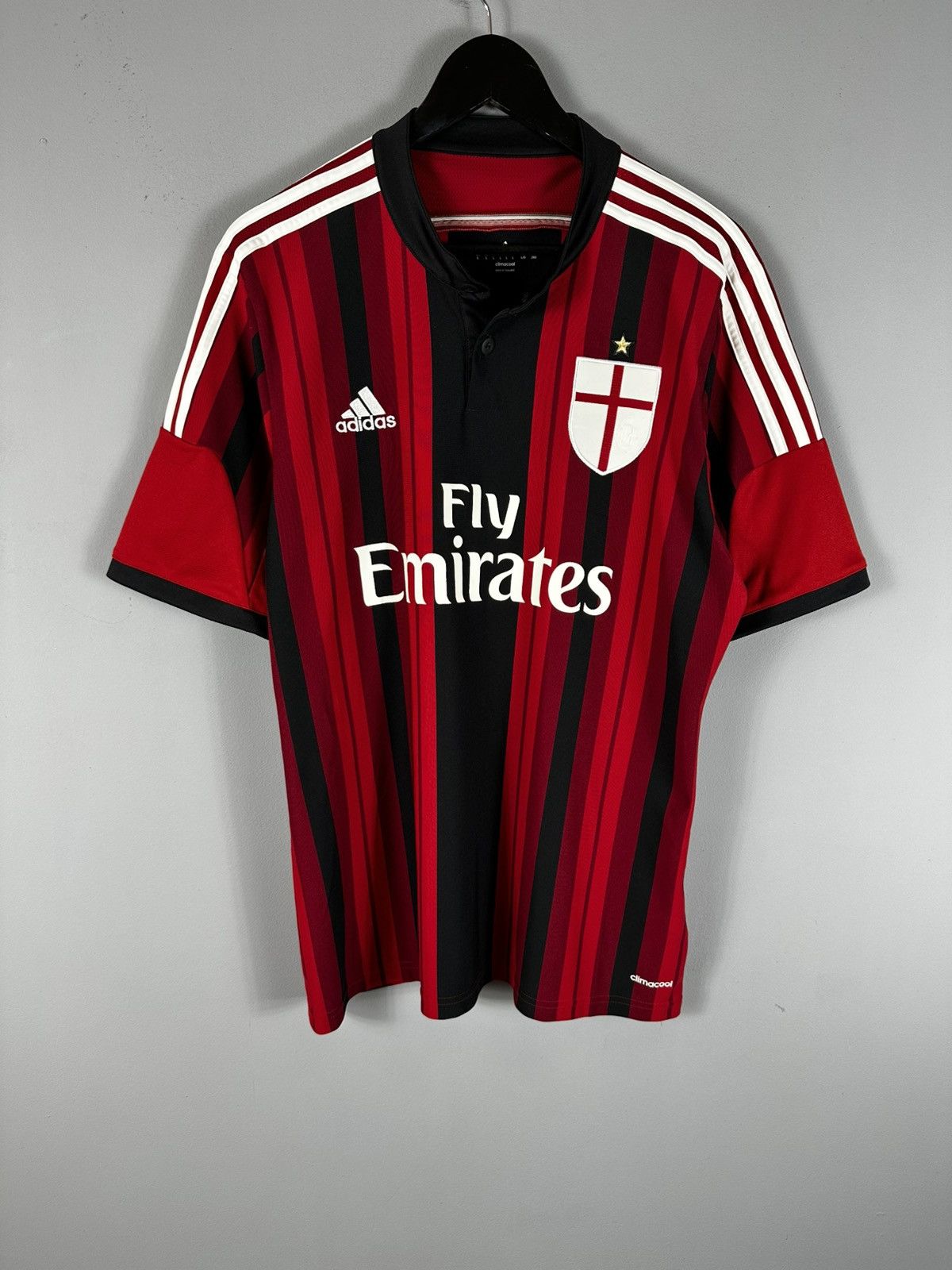 Adidas 2014-15 AC Milan adidas Home Shirt Size US L / EU 52-54 / 3 - 1 Thumbnail