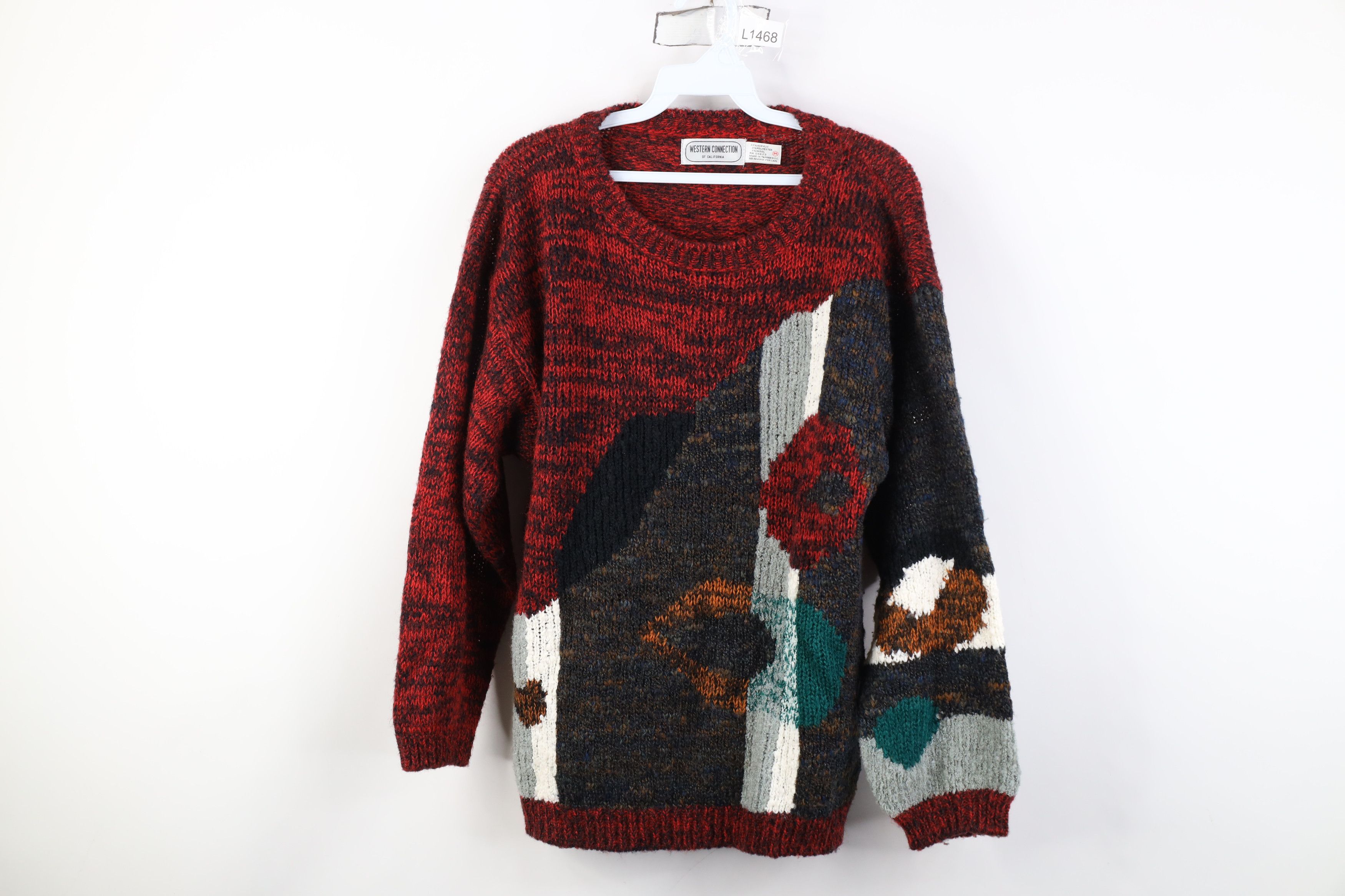 Vintage Vintage 90s Streetwear Wool Blend Knit Crewneck Sweater Size M / US 6-8 / IT 42-44 - 1 Thumbnail