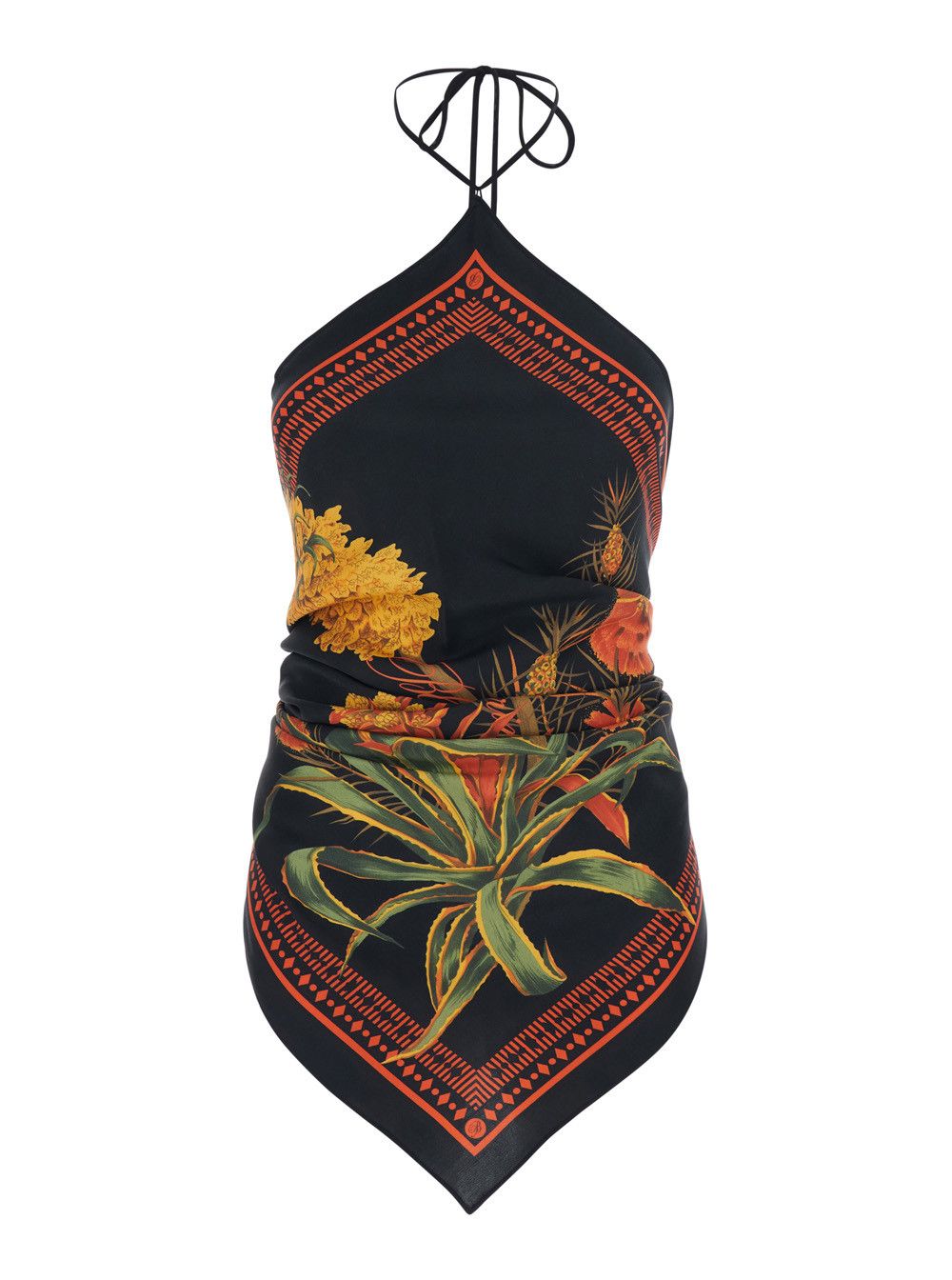 Blumarine Top with Knot Closure and All-Over Floral Print in Multicolor Viscose for Women Size M / US 6-8 / IT 42-44 - 1 Thumbnail