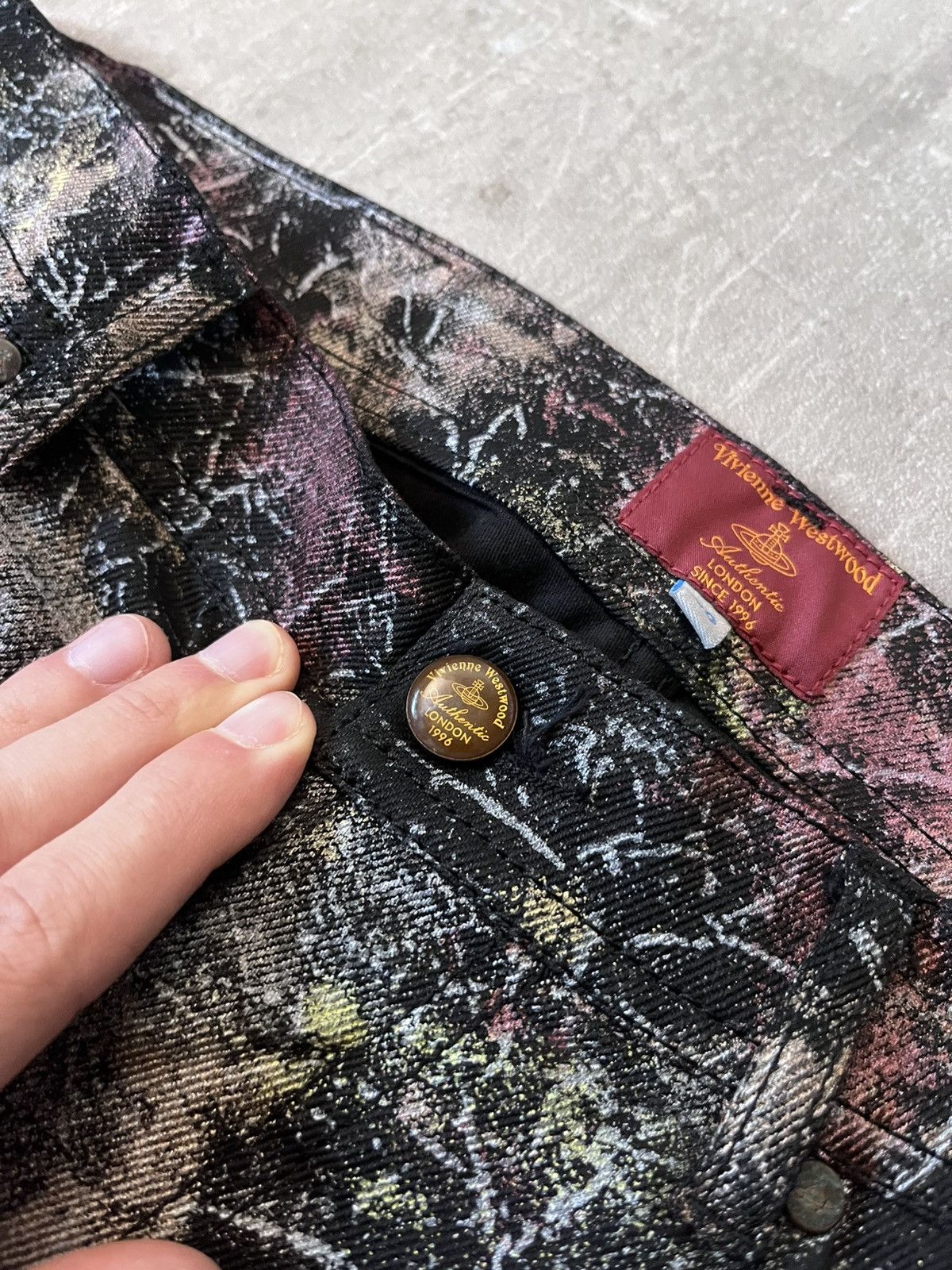 Vivienne Westwood Vivienne Westwood S/S 01 marbles jeans red label waxed feel Size US 32 / EU 48 - 6 Thumbnail