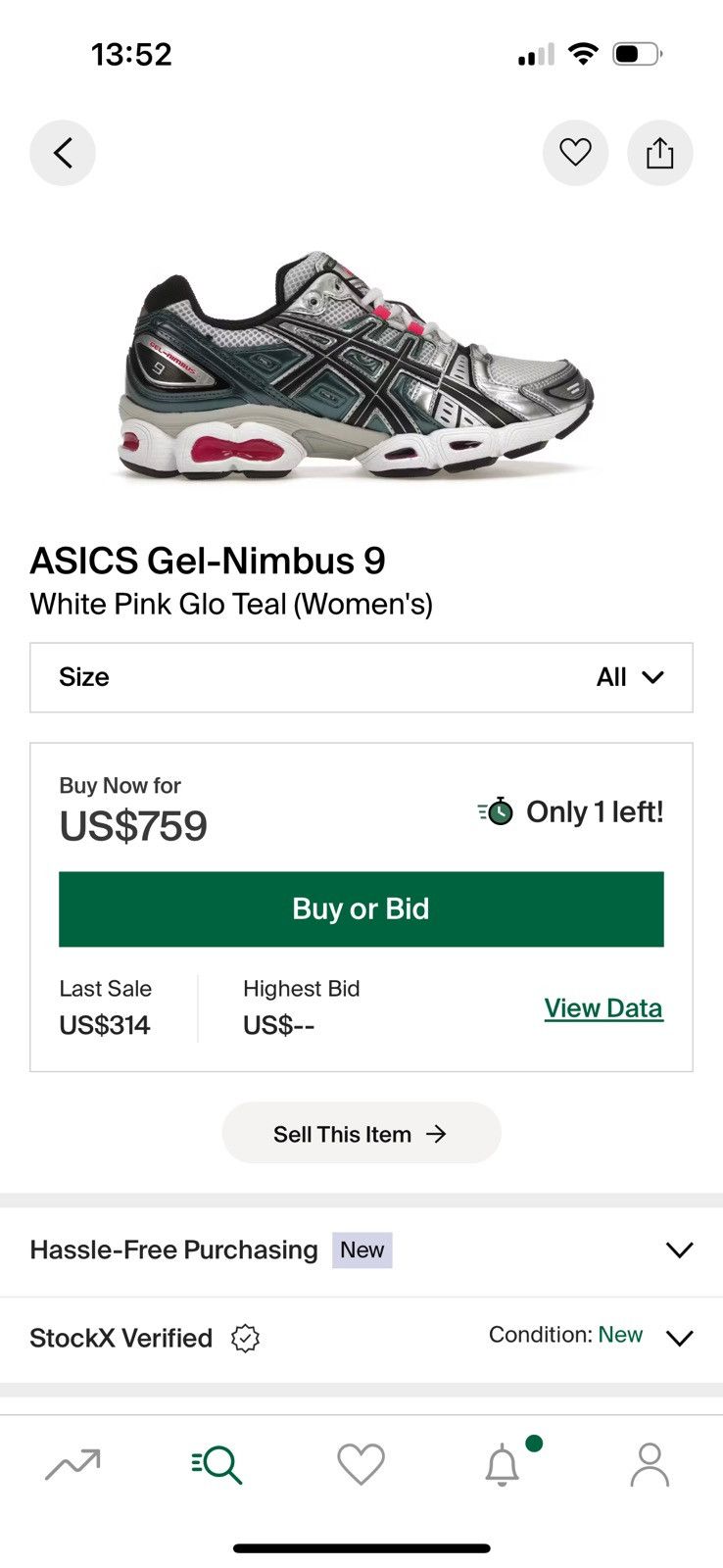 Asics ASICS Gel Nimbus 9 Size US 10 / EU 43 - 5 Thumbnail