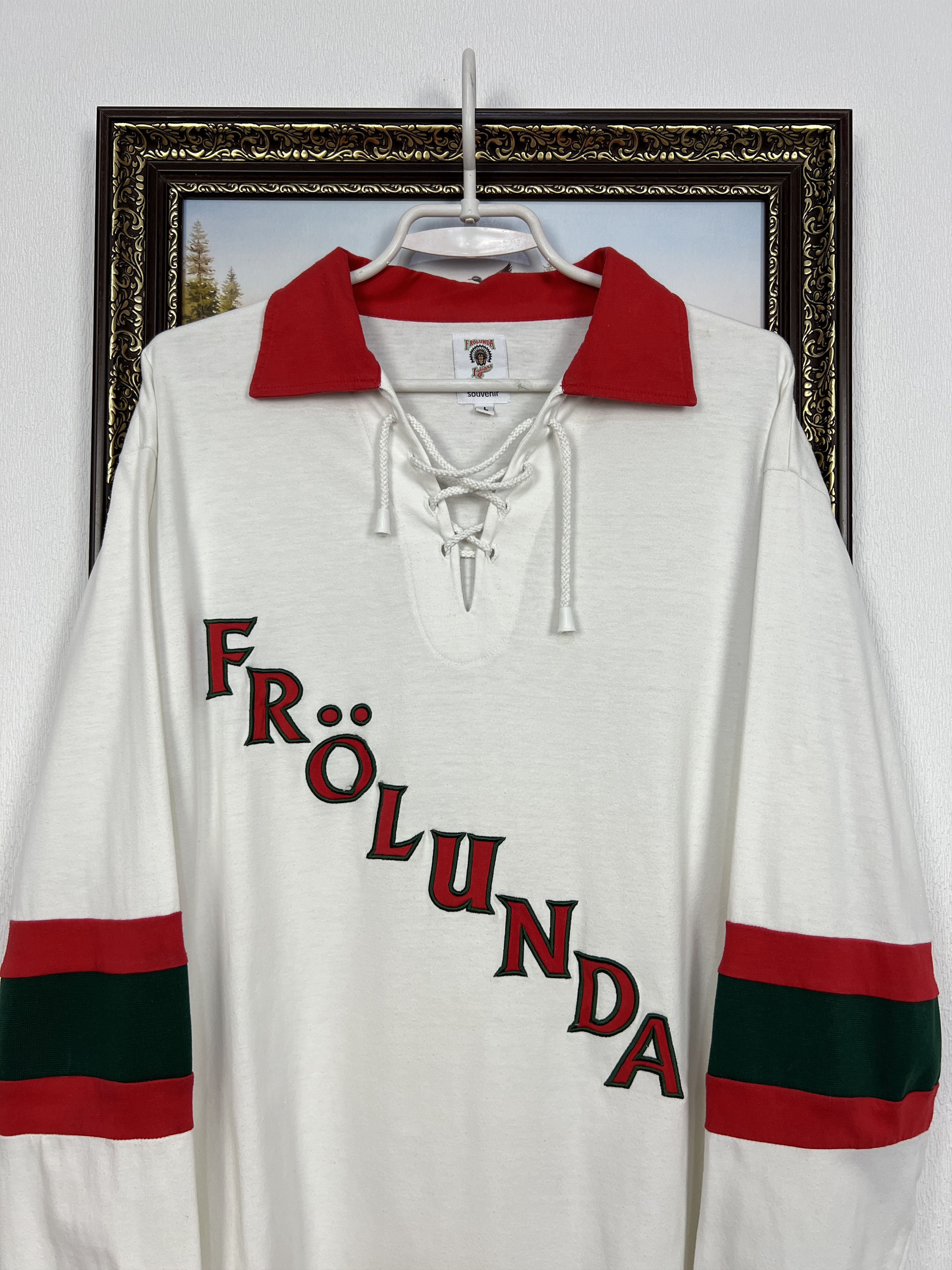 Vintage Vintage Frolunda HC Ice Hockey Jersey Long Sleeve Mens Size US L / EU 52-54 / 3 - 2 Thumbnail