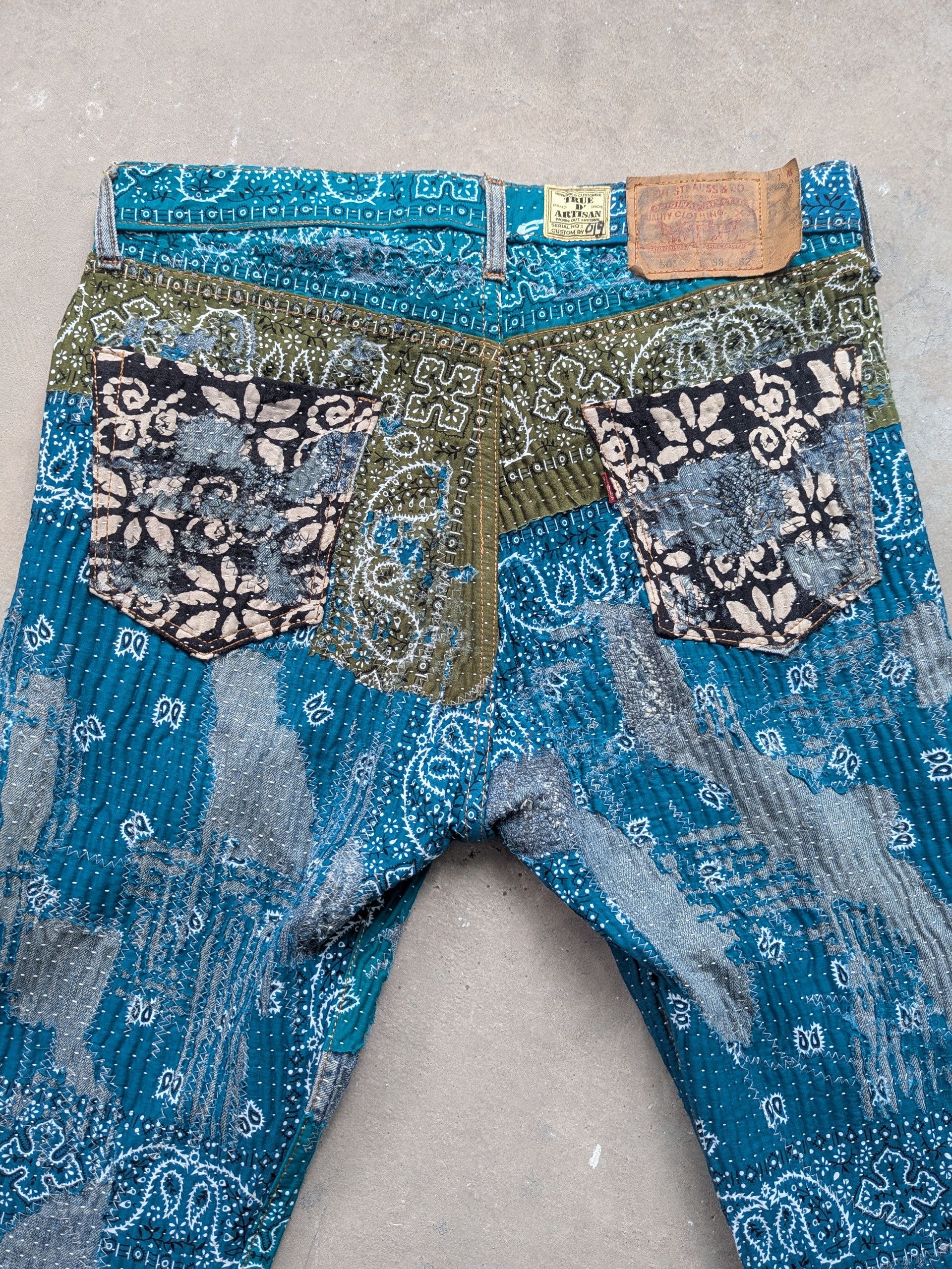 Levi's OFFER TODAY 🔥 Vintage Levis 501 Inspired Proleta Re Art Size US 35 - 22 Thumbnail