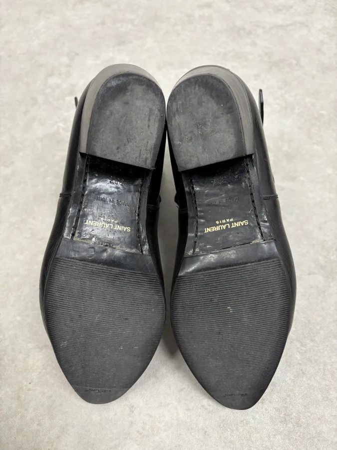 Saint Laurent Paris Saint Laurent Black Rock Leather Ankle Boots Size US 5.5 / EU 38 - 6 Thumbnail