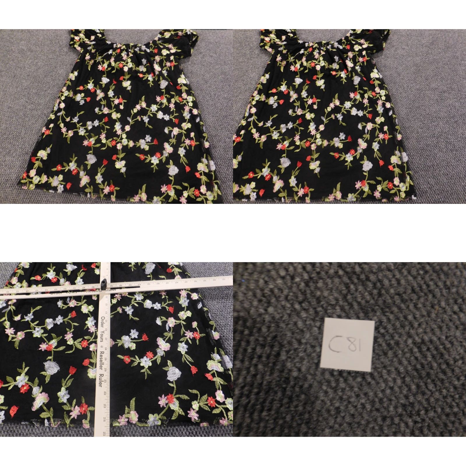 Vintage Kimchi Blue Blouse M Womens Black Floral Collared Pullover Casual Polyester Down Sleeveless? Size M / US 6-8 / IT 42-44 - 8 Thumbnail