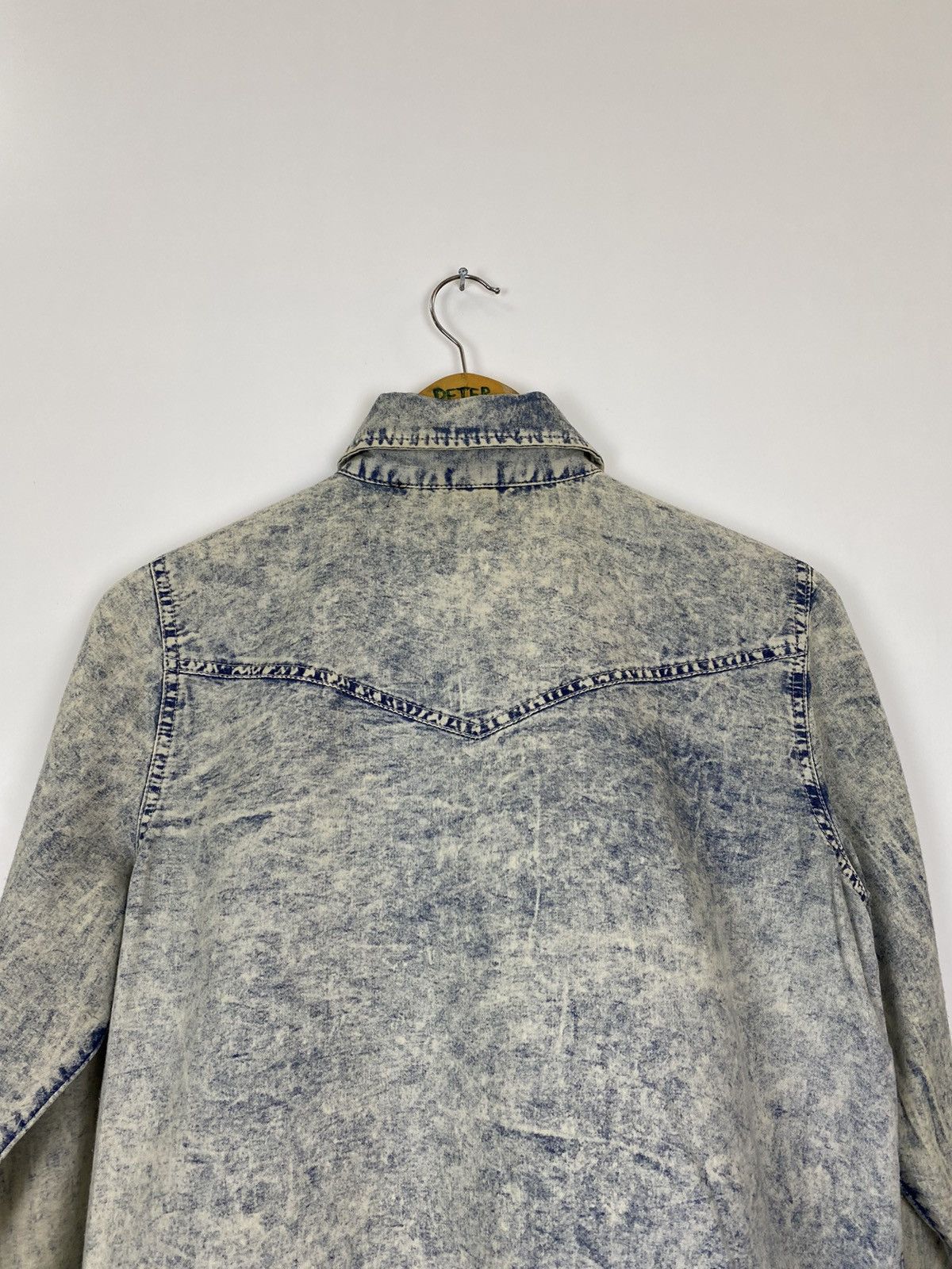 Japanese Brand × Vintage One Way Distress Denim Shirt Size US S / EU 44-46 / 1 - 10 Thumbnail