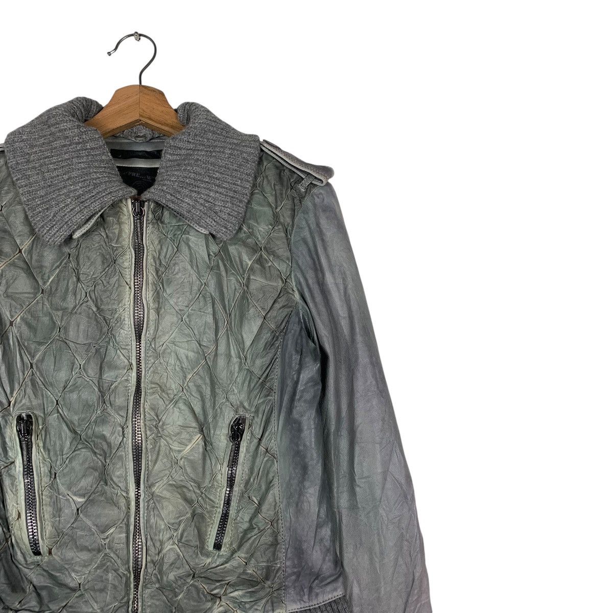 Other Nice Design Pre.. W Milano Artisanal Crop Leather Jacket Size M / US 6-8 / IT 42-44 - 5 Thumbnail