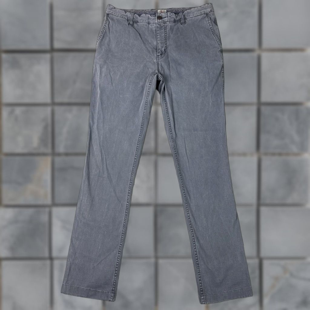 Faherty Faherty Pants Mens 32 Gray Faded Slim Fit Straight Casual Cotton Blend 5 Pockets Size US 32 / EU 48 - 1 Thumbnail