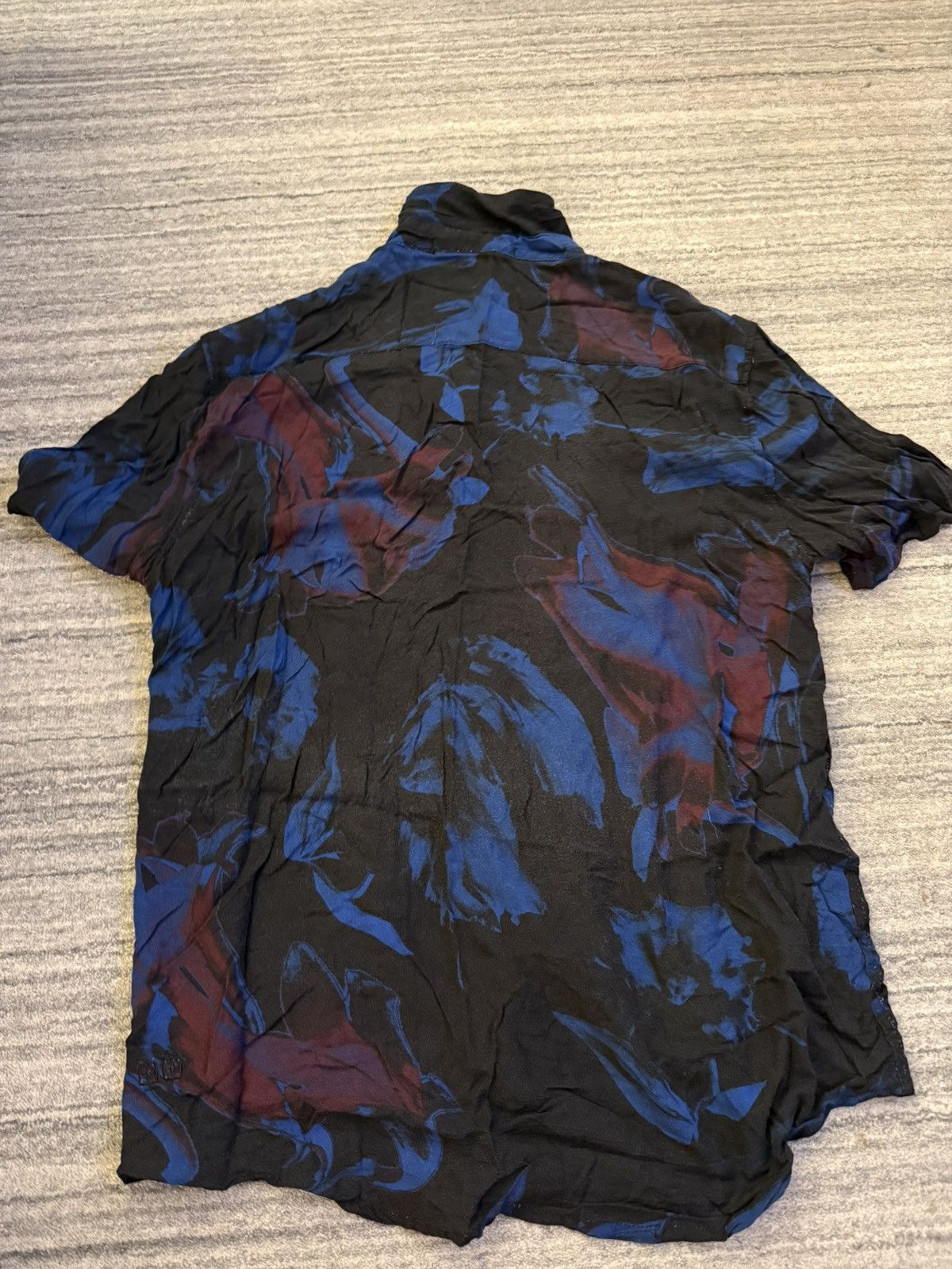 Ksubi Ksubi Floral Print Short Sleeve Shirt — Black/Blue/Burgundy Size US M / EU 48-50 / 2 - 2 Thumbnail