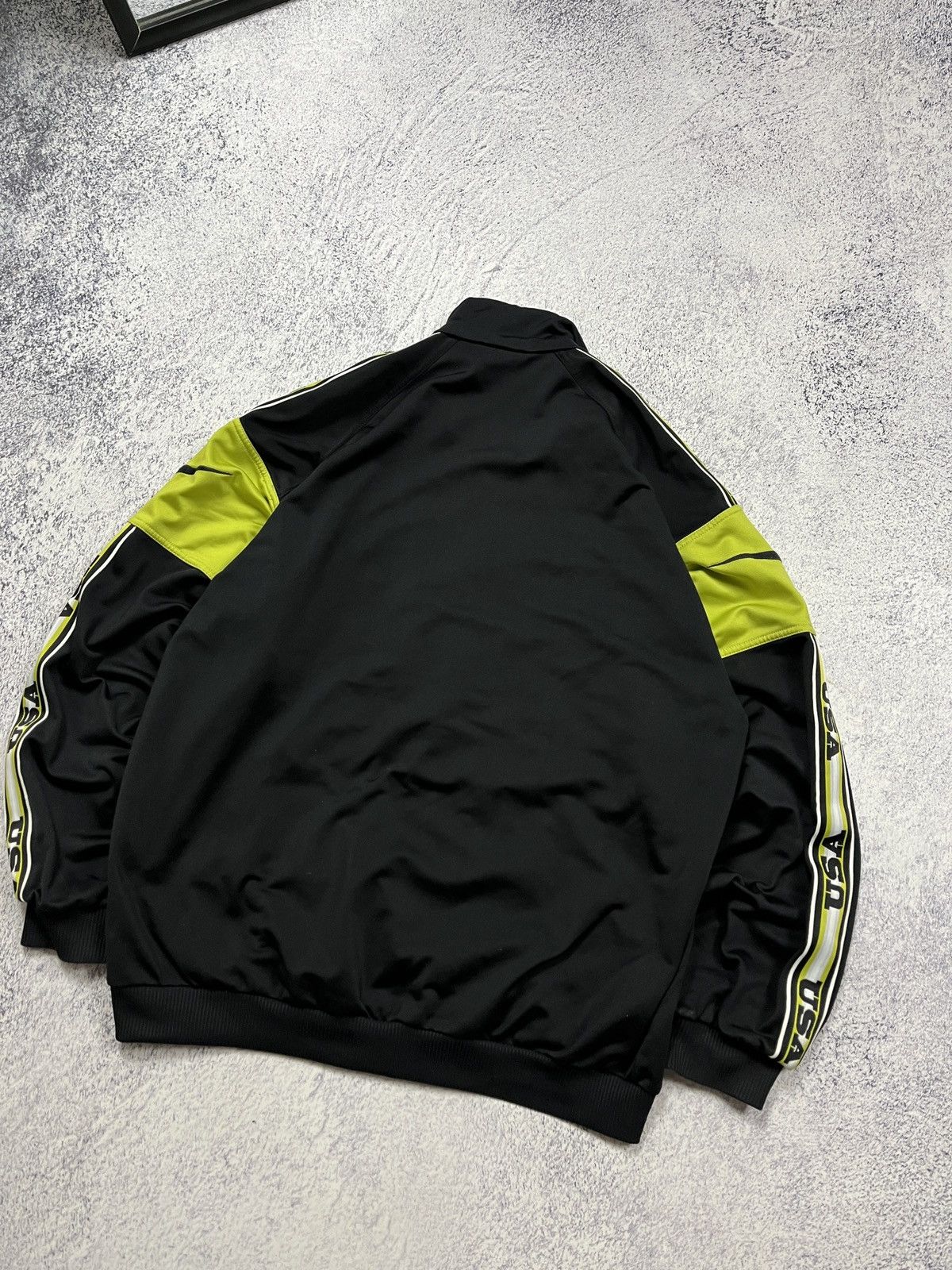 Nike × Vintage Vintage Nike 90s Big Swoosh USA Lampas Track Jacket Rare Y2k Size US M / EU 48-50 / 2 - 7 Thumbnail