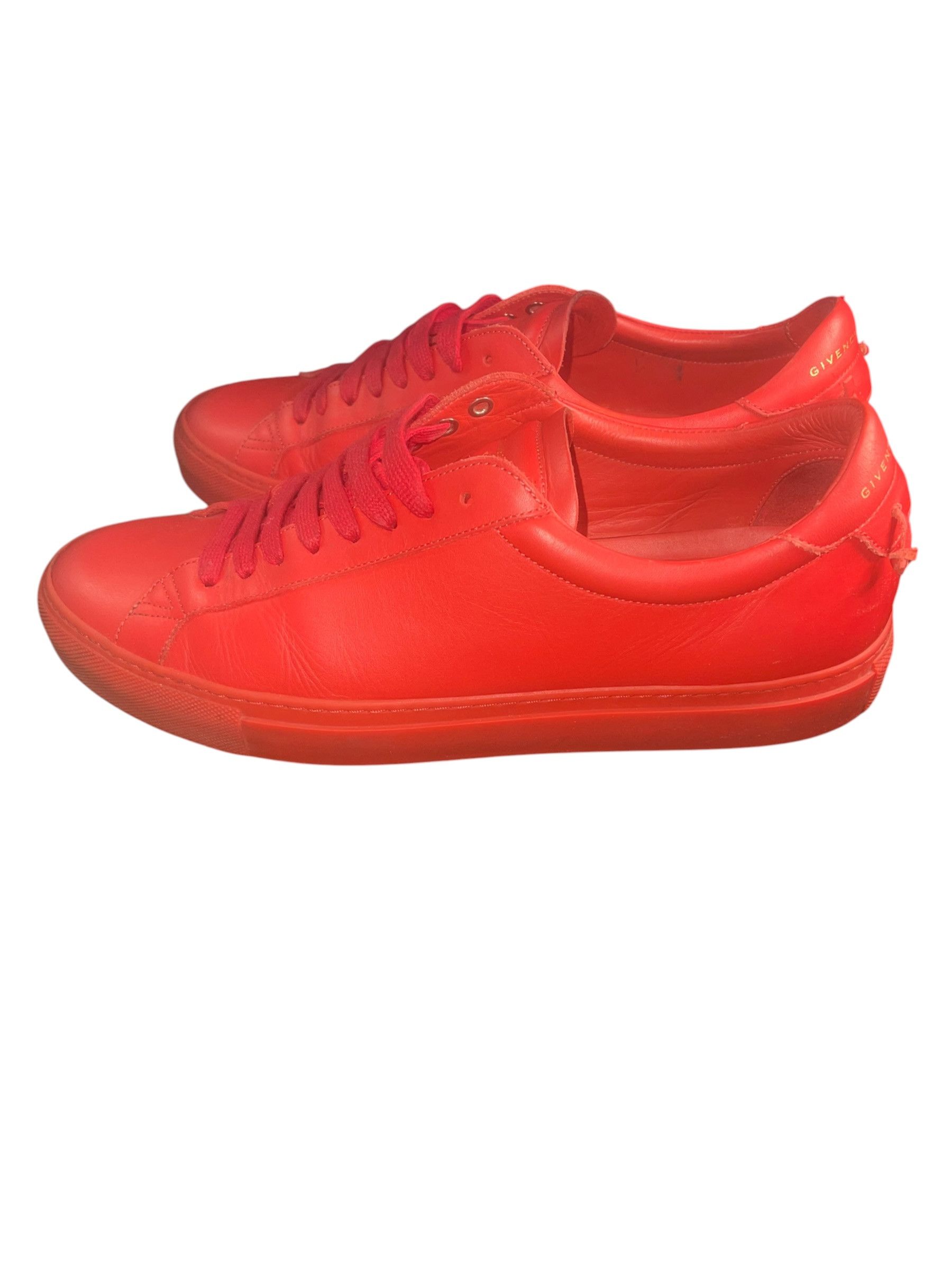 Givenchy Givenchy Paris Red Leather Low Top Sneakers EU43 Men's Shoes Size US 10 / EU 43 - 19 Thumbnail