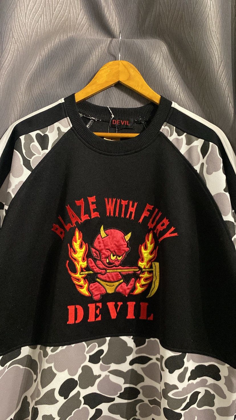 Japanese Brand Devil y2k Jersey camo like a bape Size US L / EU 52-54 / 3 - 2 Thumbnail
